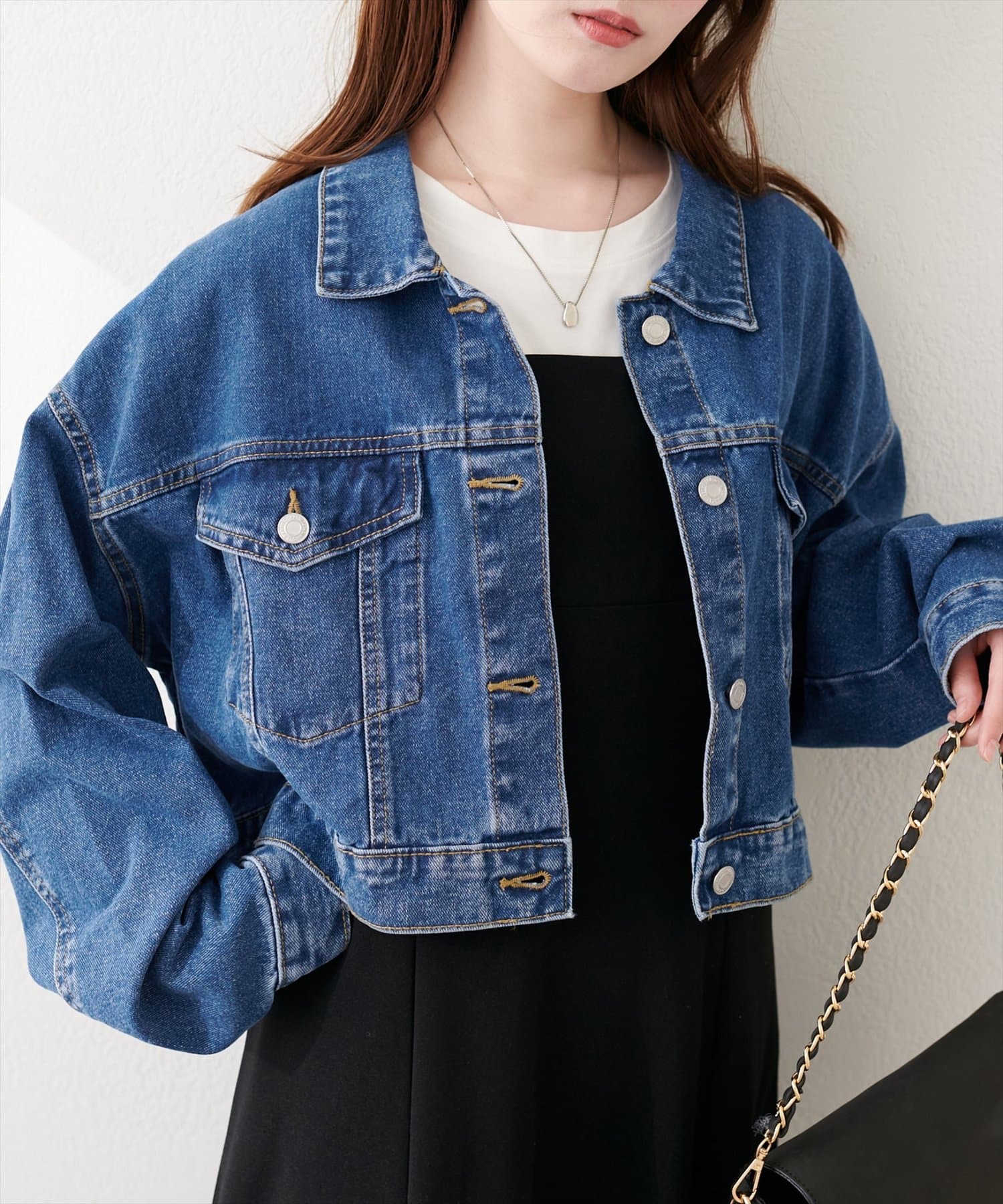 natural couture(ナチュラルクチュール) ショートデニムジャケット