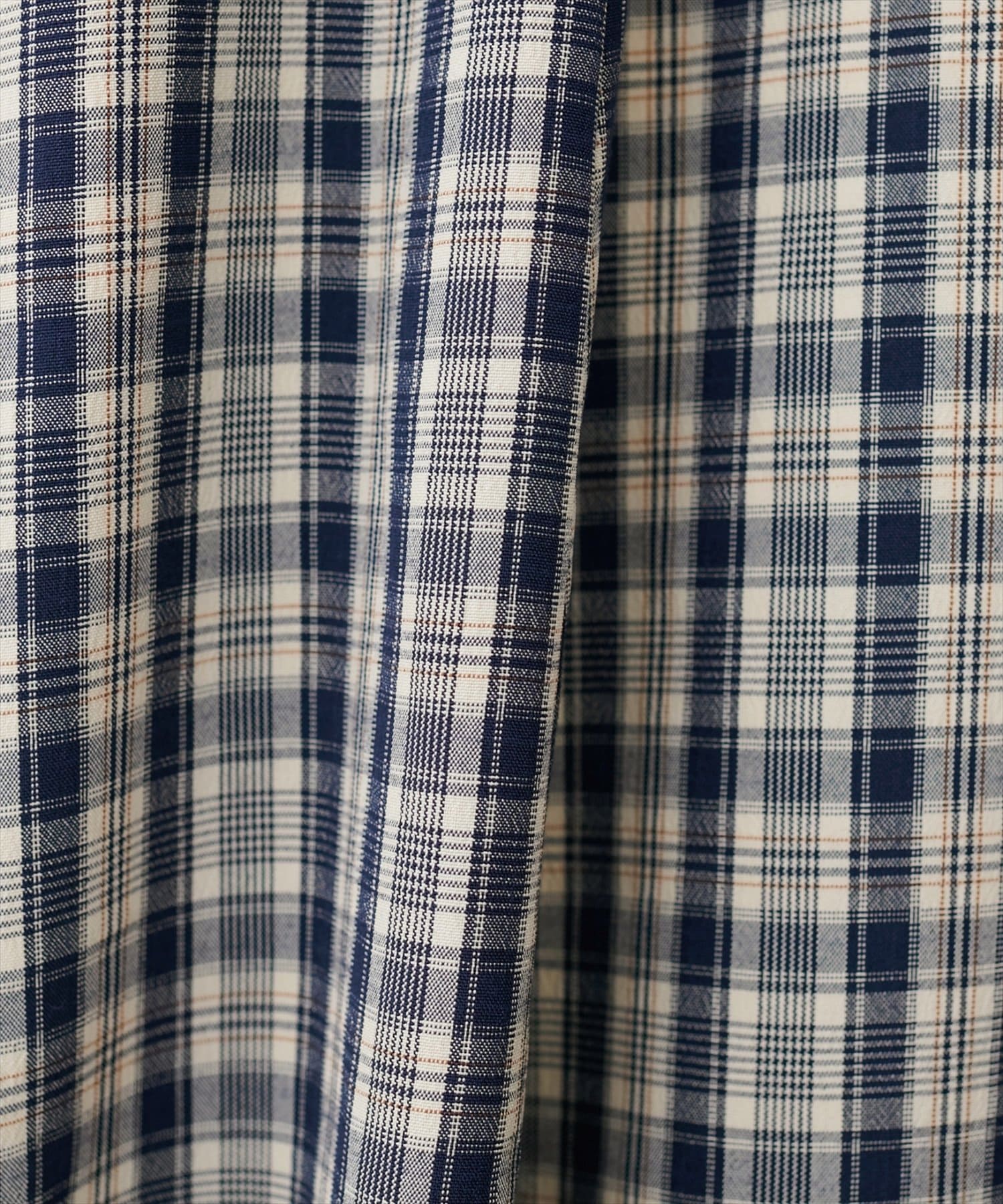 natural couture(ナチュラルクチュール) フロントギャザーチェック柄ワンピース