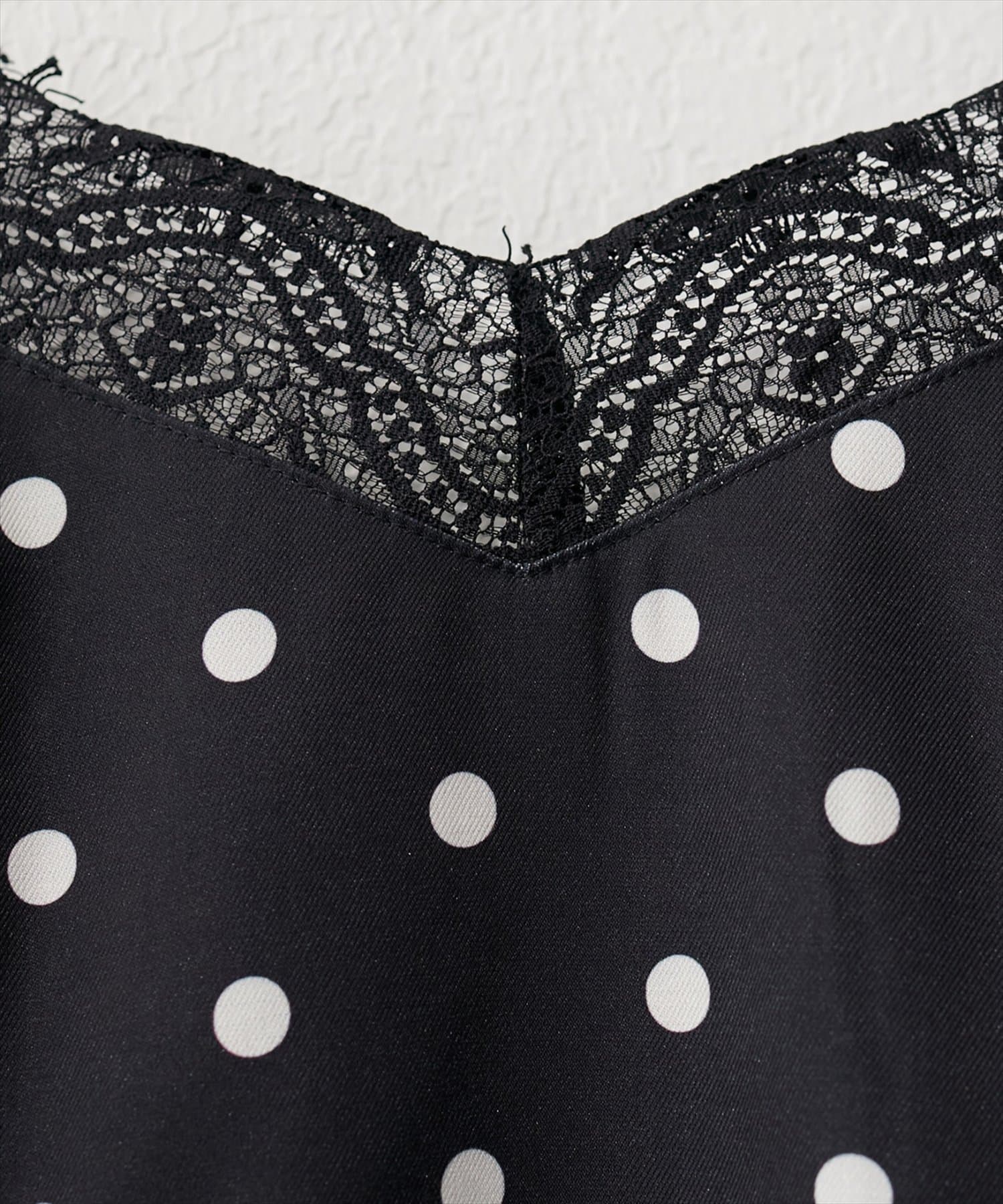 natural couture(ナチュラルクチュール) レーストリムキャミワンピース