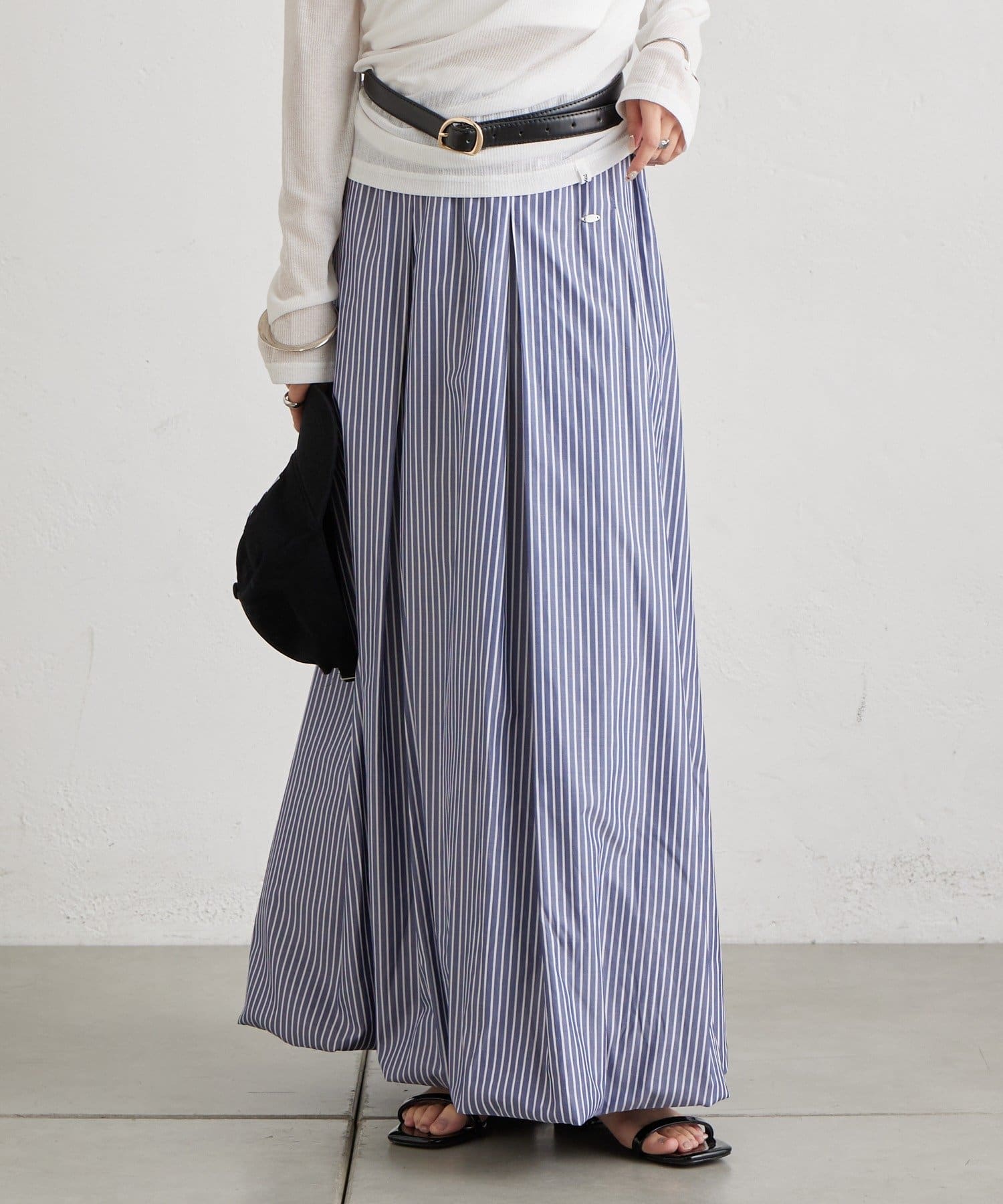 mystic(ミスティック) ストライプバルーンスカート