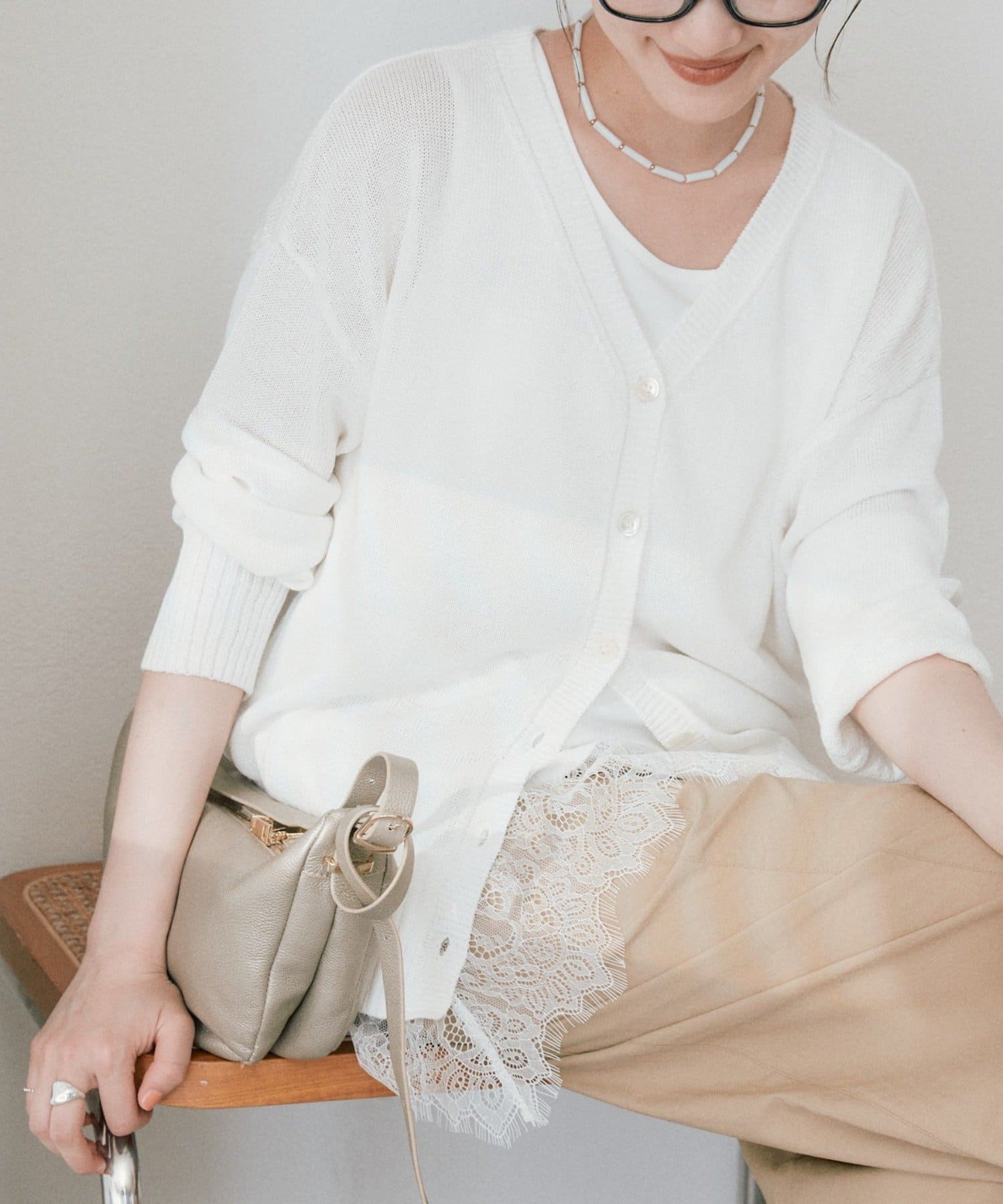 RIVE DROITE(リヴドロワ) 【レース裾で映える】レースヘムタンクトップ