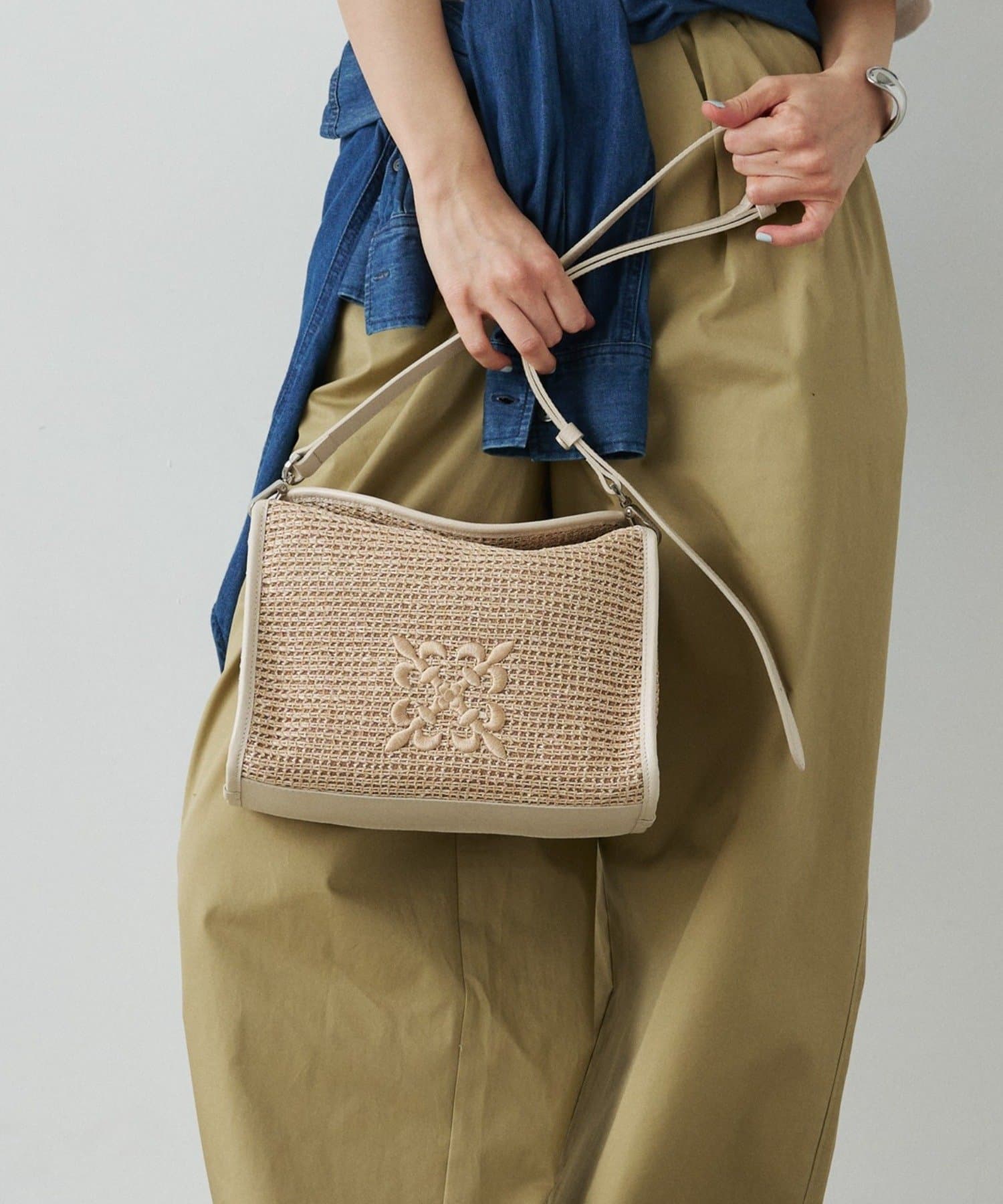 russet(ラシット) ［お気に入り総選挙対象］ナイロンラフィアショルダーバッグ