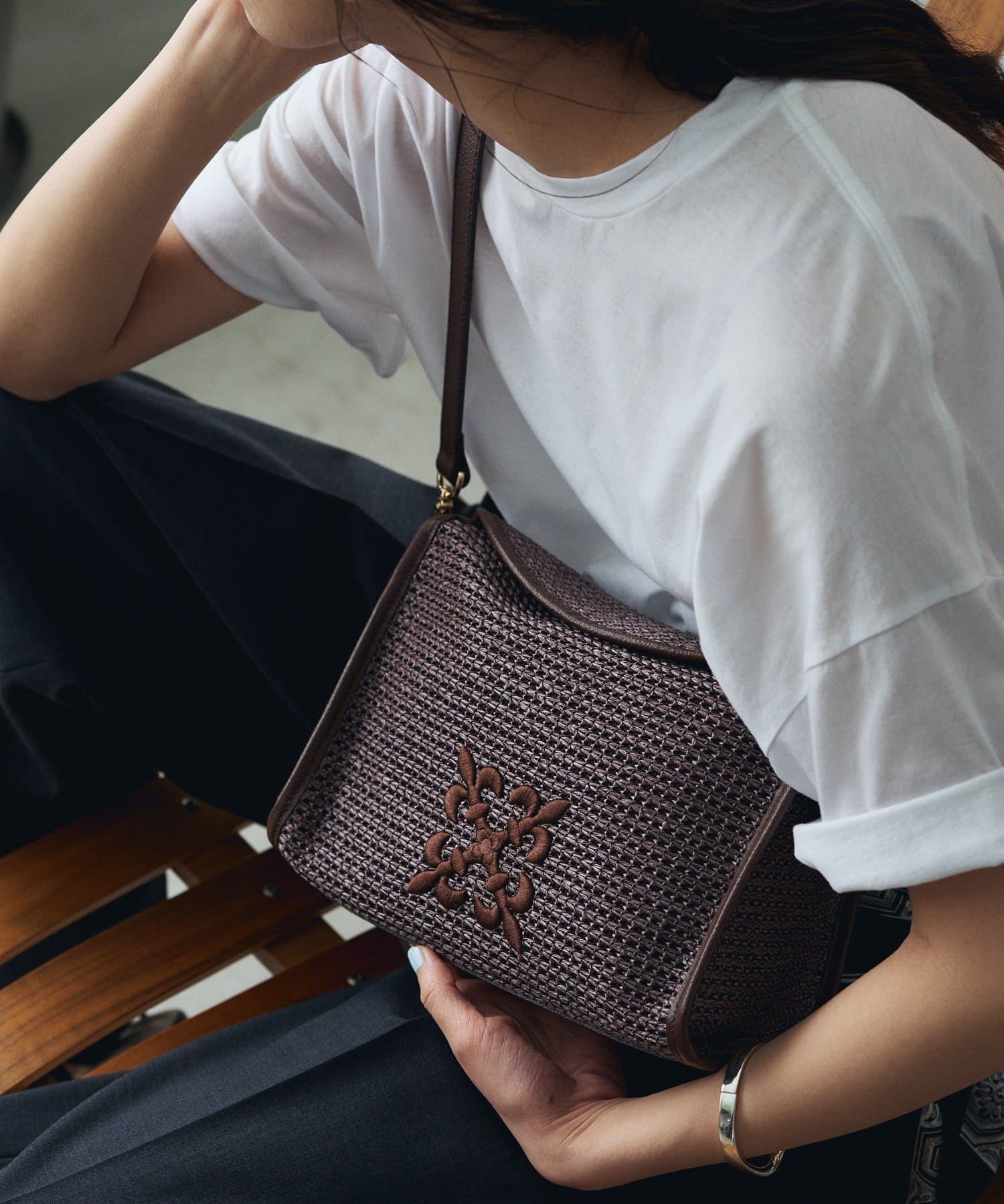 russet(ラシット) ［お気に入り総選挙対象］ナイロンラフィアショルダーバッグ