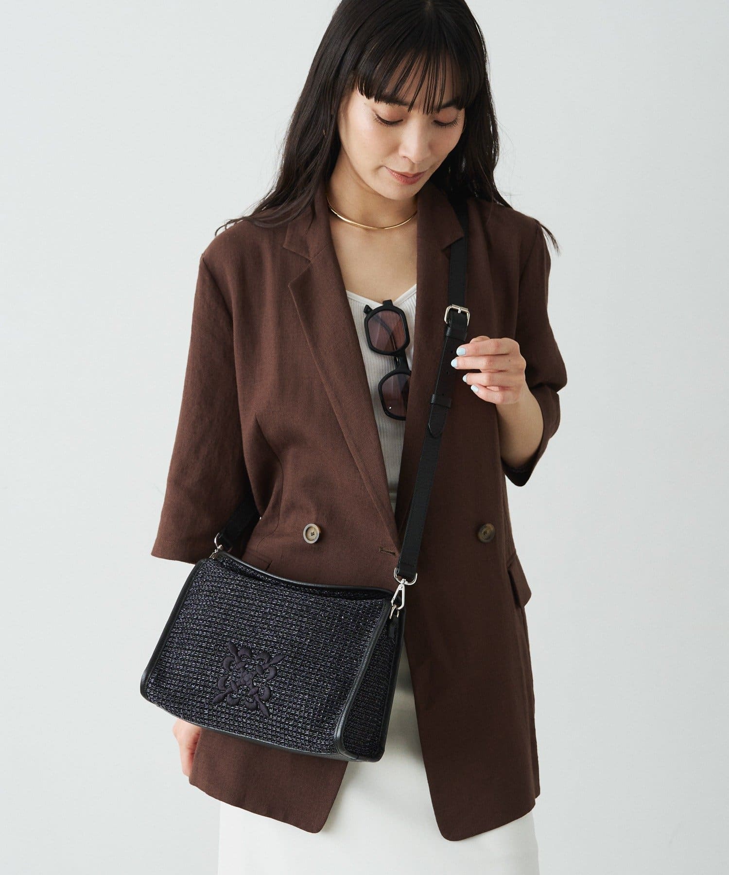 russet(ラシット) ［お気に入り総選挙対象］ナイロンラフィアショルダーバッグ