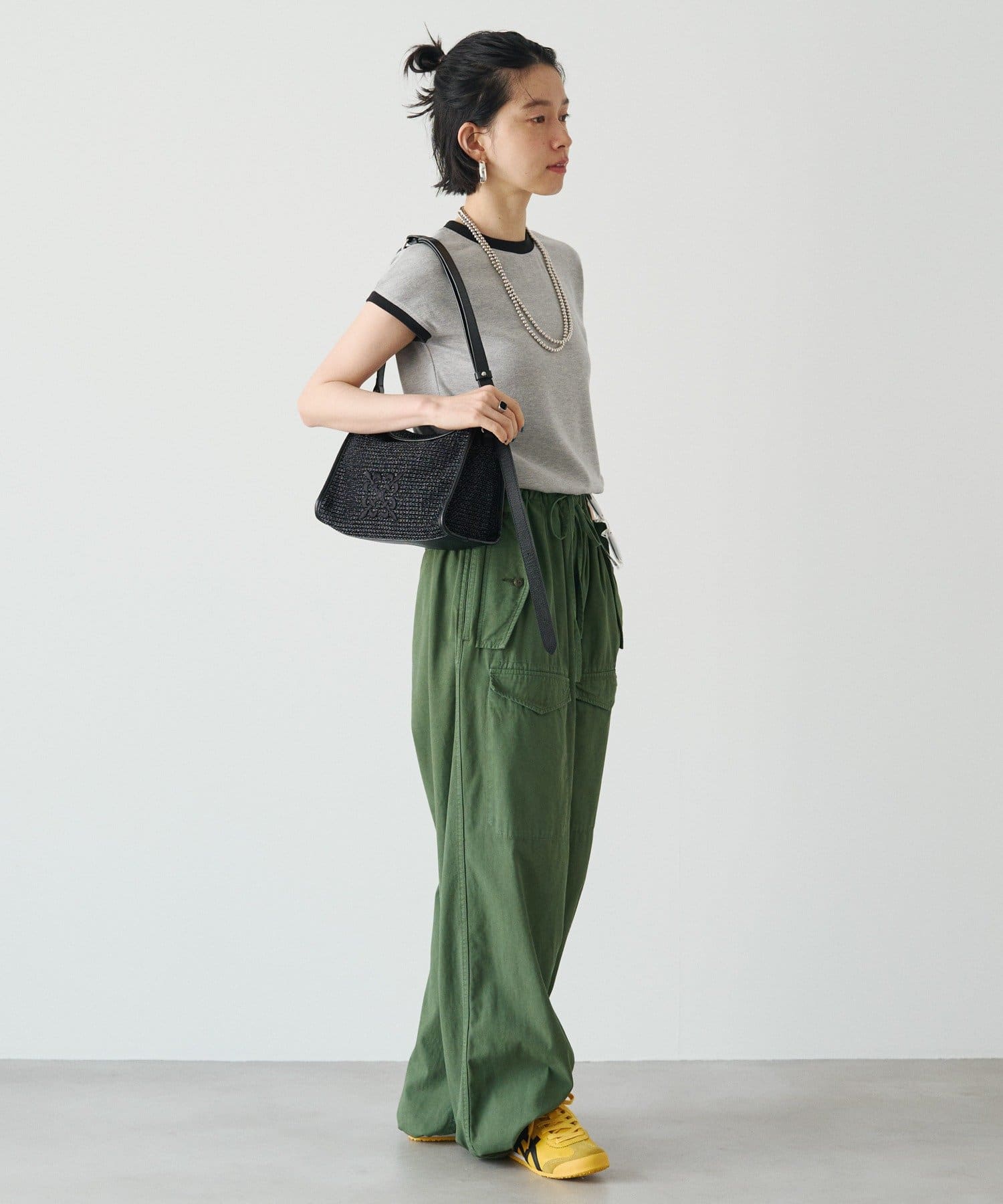 russet(ラシット) ナイロンラフィアショルダーバッグ