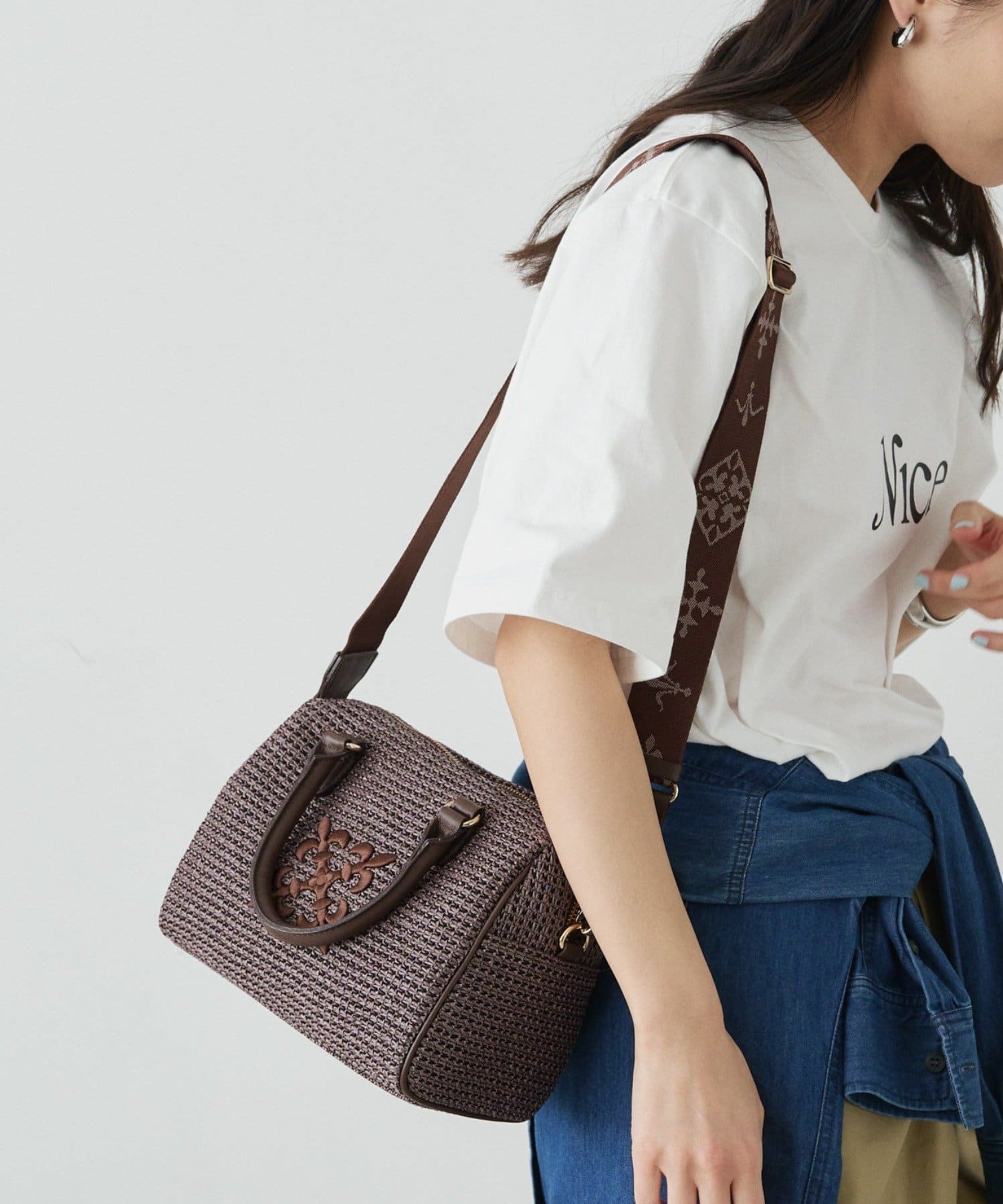 russet(ラシット) ［お気に入り総選挙対象］ナイロンラフィアミニボストンバッグ