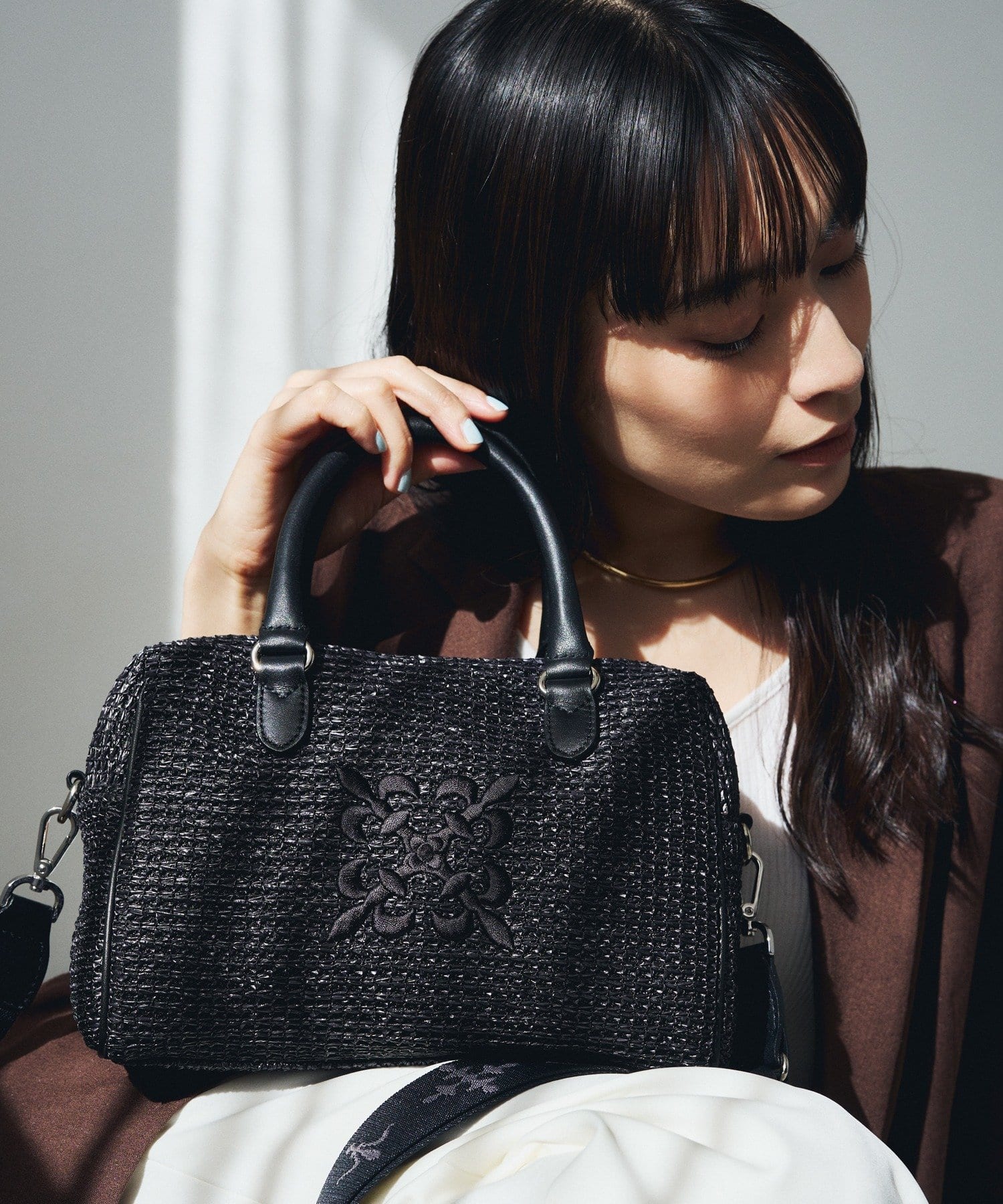 russet(ラシット) ［お気に入り総選挙対象］ナイロンラフィアミニボストンバッグ