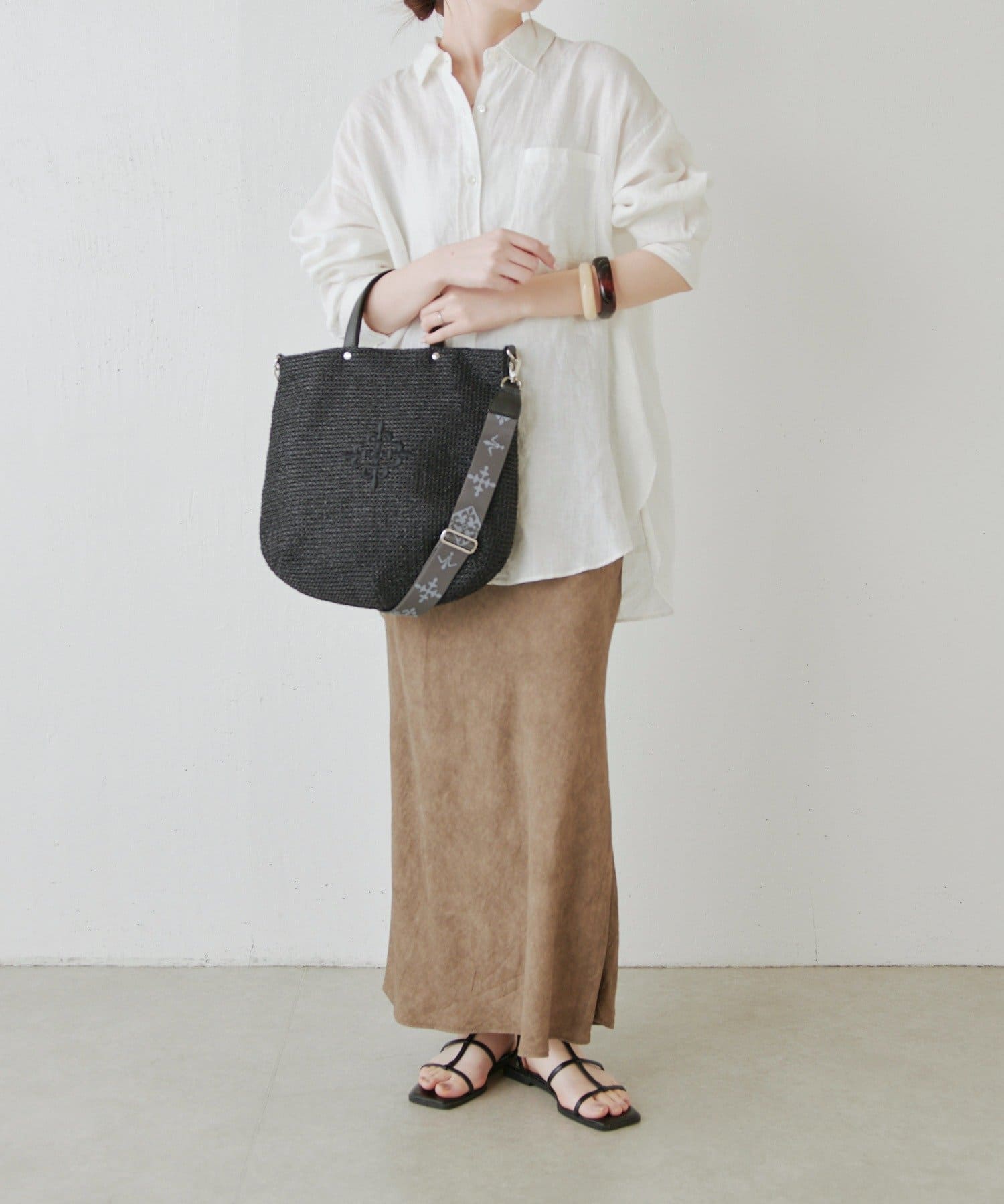 russet(ラシット) ［お気に入り総選挙対象］《WEB限定》スリム2WAYトートバッグ <ナイロンラフィア>