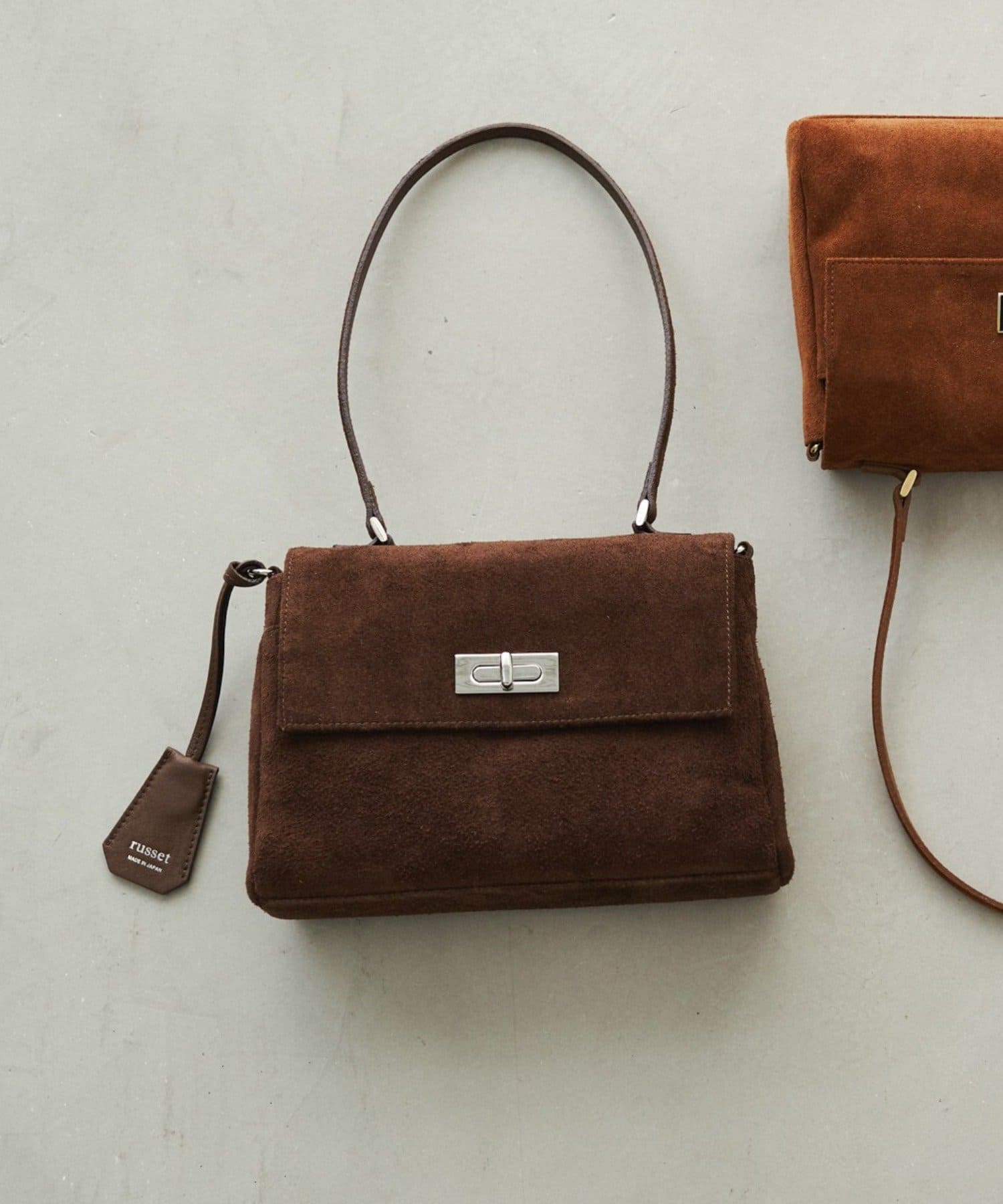 russet(ラシット) ［お気に入り総選挙対象］《WEB限定》スエードフラップミニトートバッグ