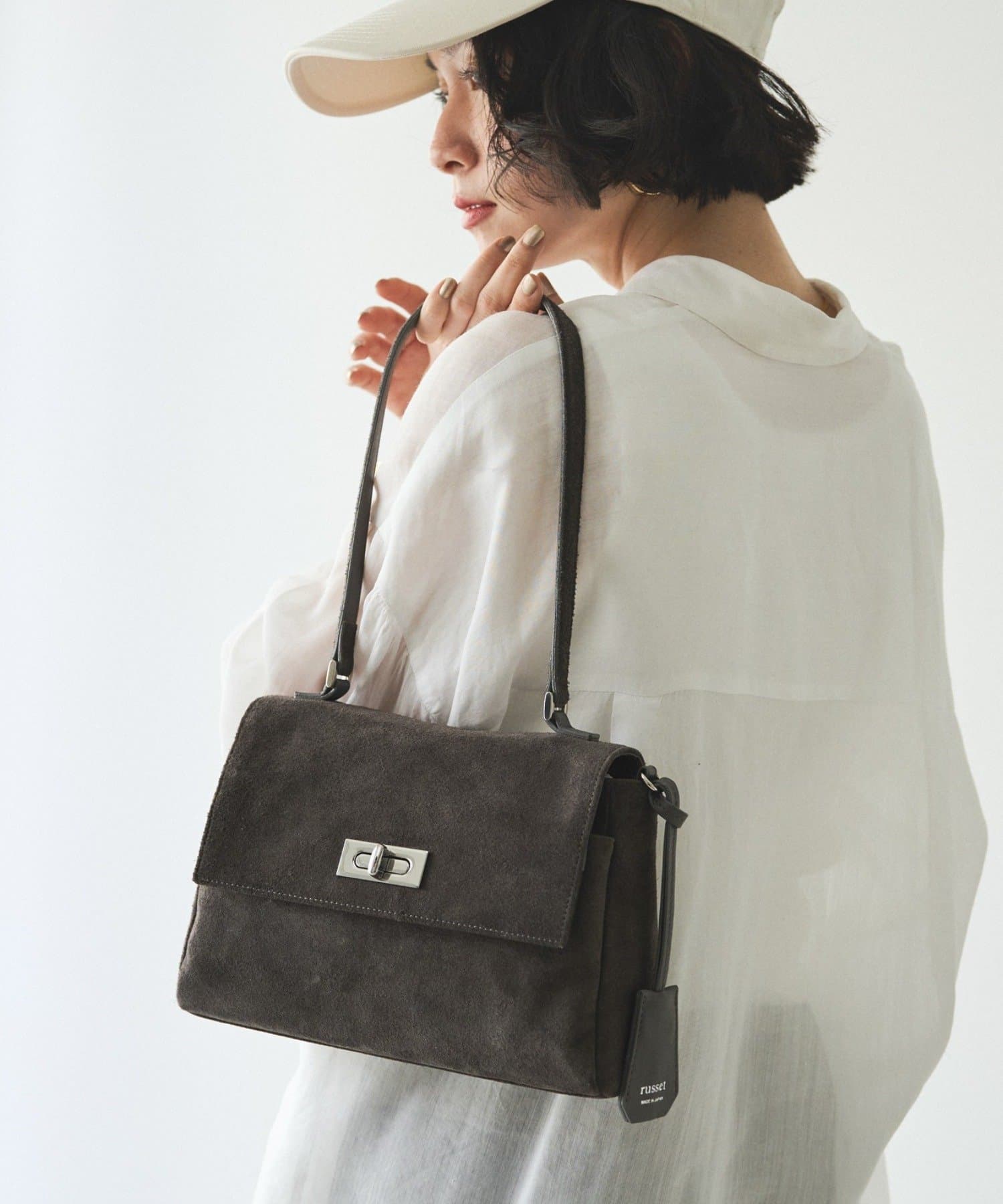 russet(ラシット) ［お気に入り総選挙対象］《WEB限定》スエードフラップミニトートバッグ