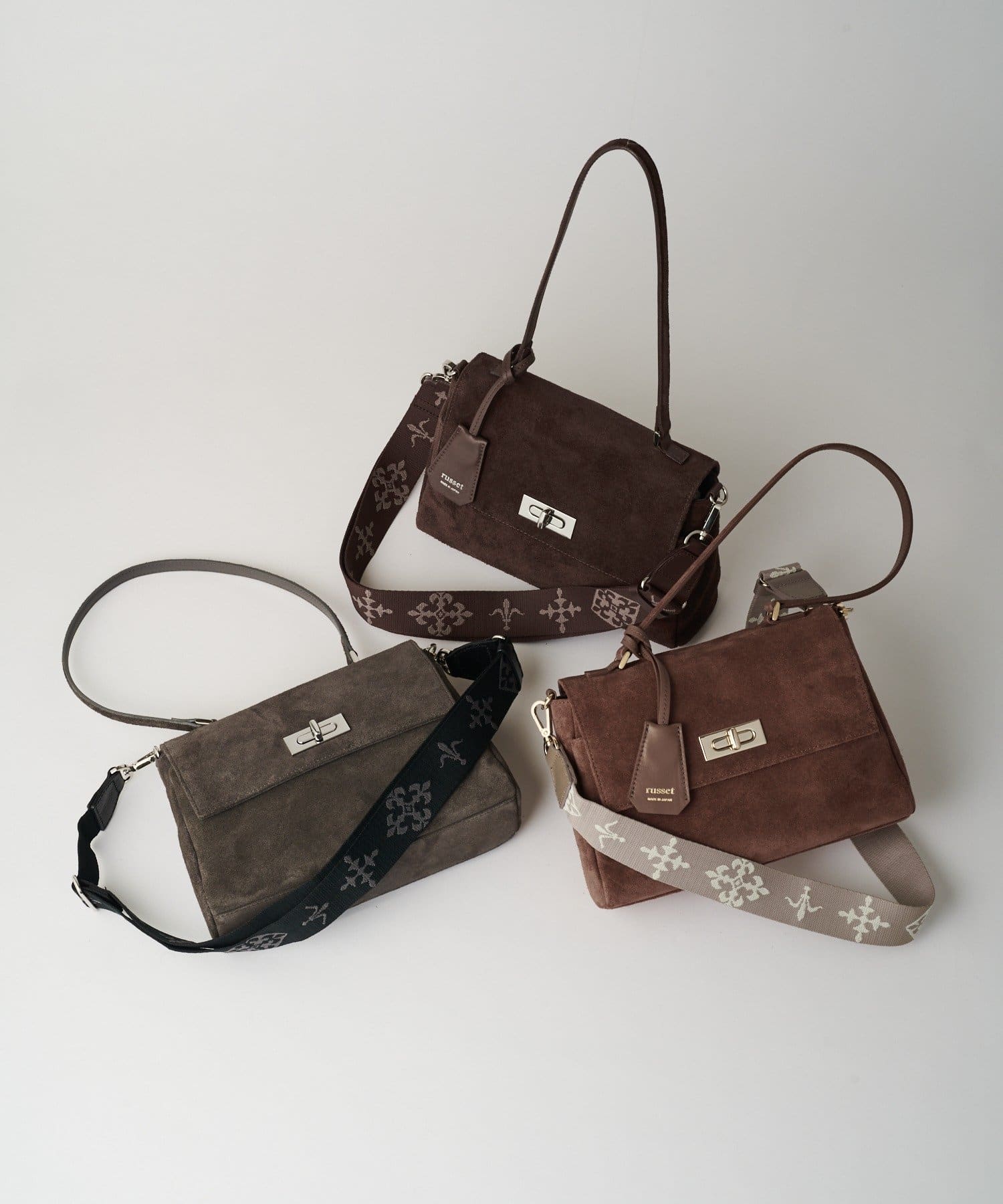 russet(ラシット) ［お気に入り総選挙対象］《WEB限定》スエードフラップミニトートバッグ