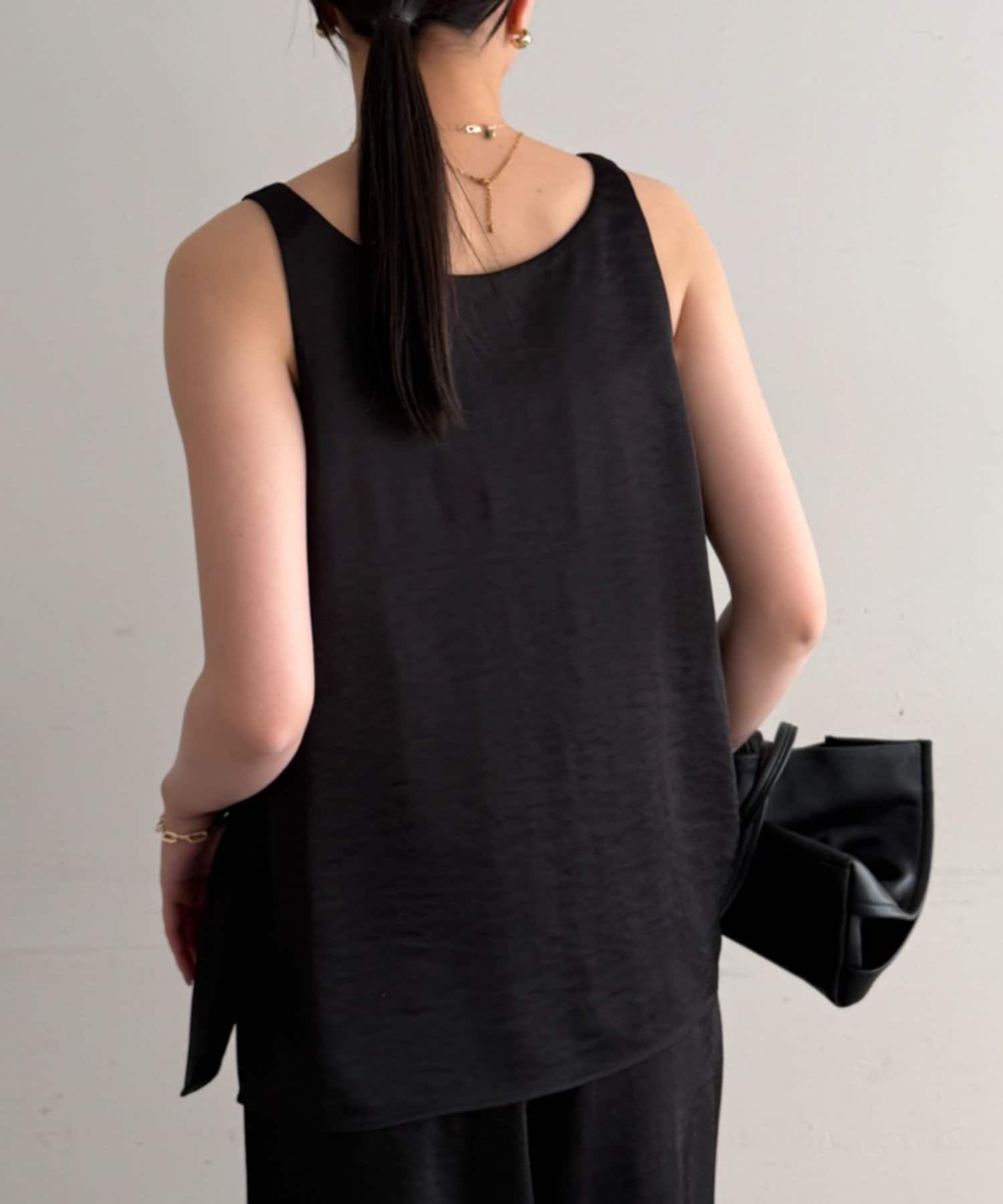 LOUNGEDRESS(ラウンジドレス) 2WAYノースリサテンチュニック