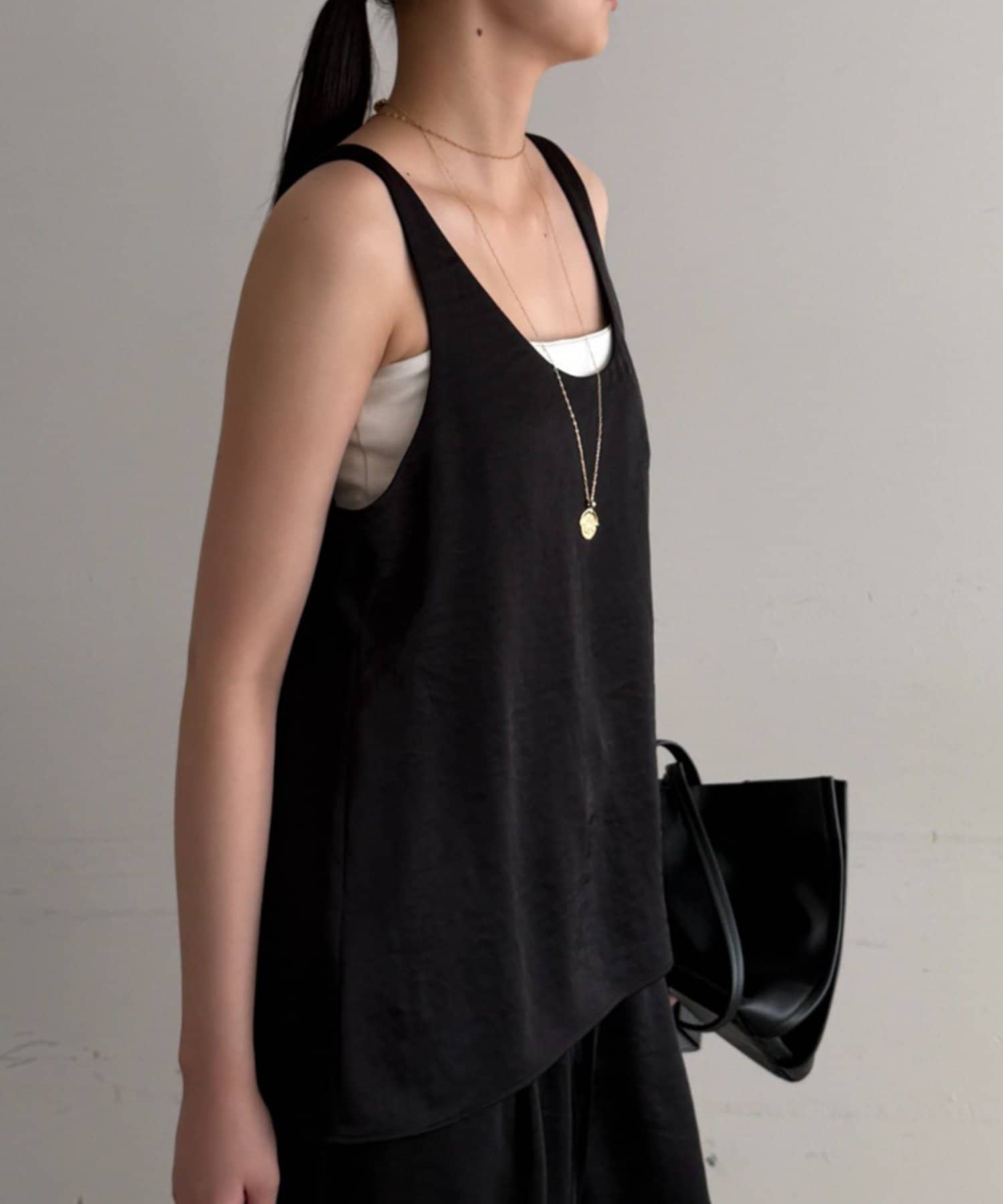 LOUNGEDRESS(ラウンジドレス) 2WAYノースリサテンチュニック