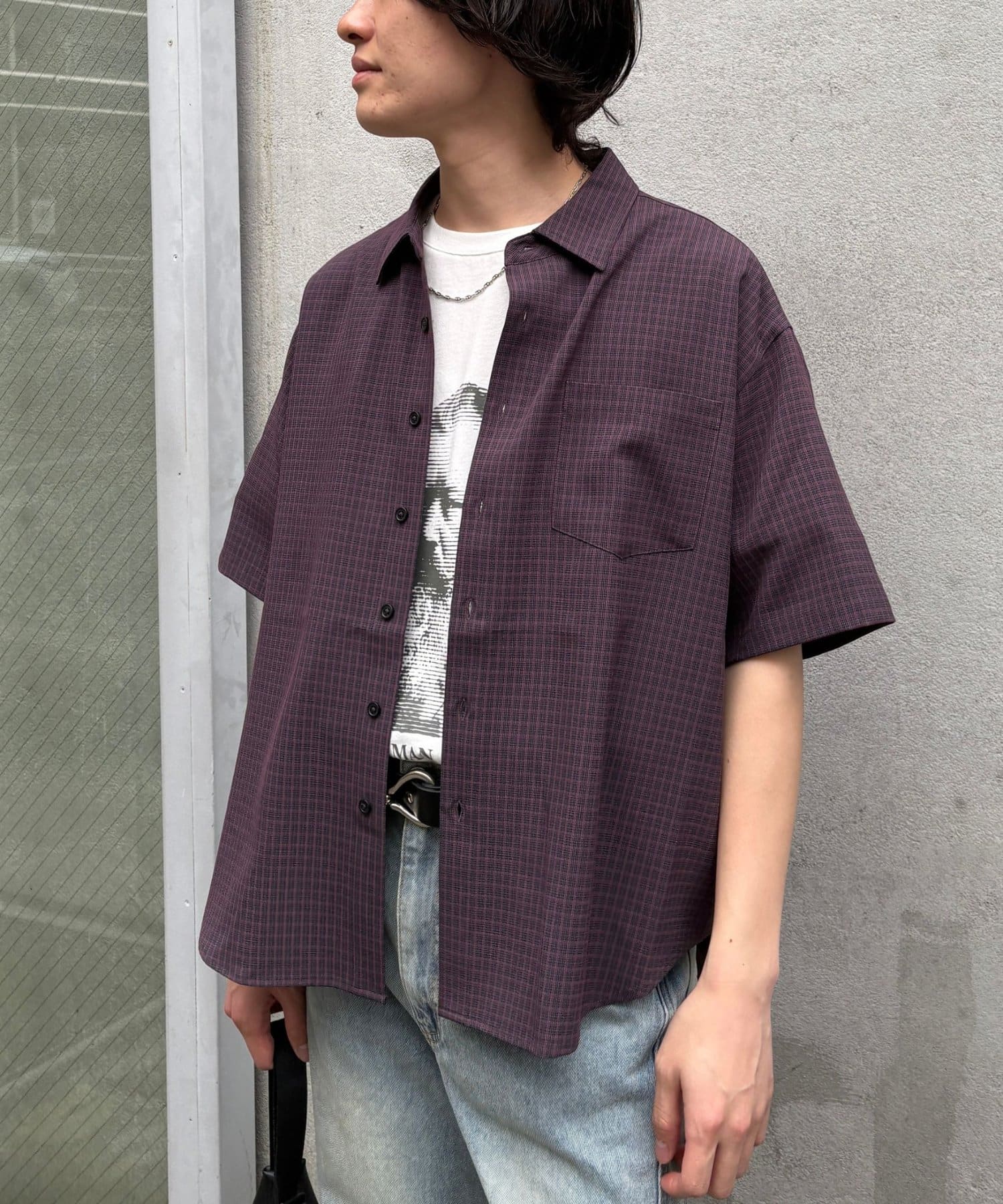 COLONY 2139(コロニー トゥーワンスリーナイン) シャドーチェック半袖シャツ