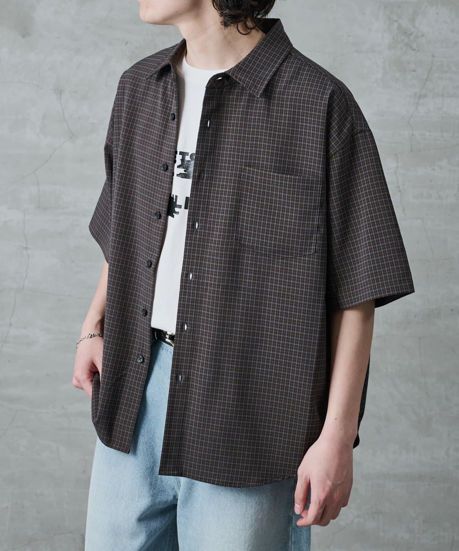 COLONY 2139(コロニー トゥーワンスリーナイン) シャドーチェック半袖シャツ