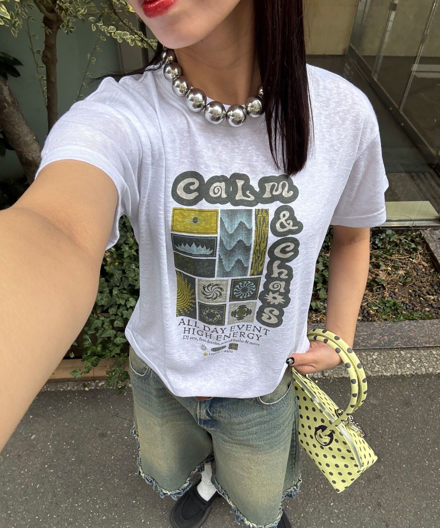 CIAOPANIC(チャオパニック) ヴィンテージライクスラブTee