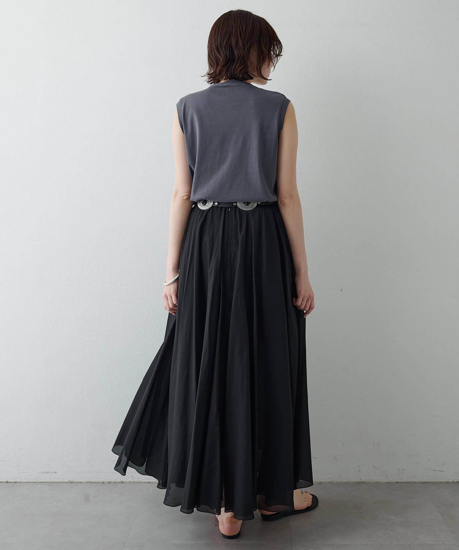 Whim Gazette(ウィム ガゼット) 【WEB＆一部店舗限定カラーあり】コットンシルクフレアスカート