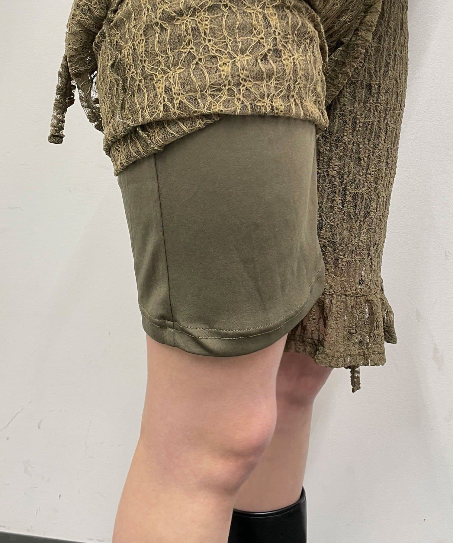 CIAOPANIC(チャオパニック) 裾フリルレースバイカーショーツ