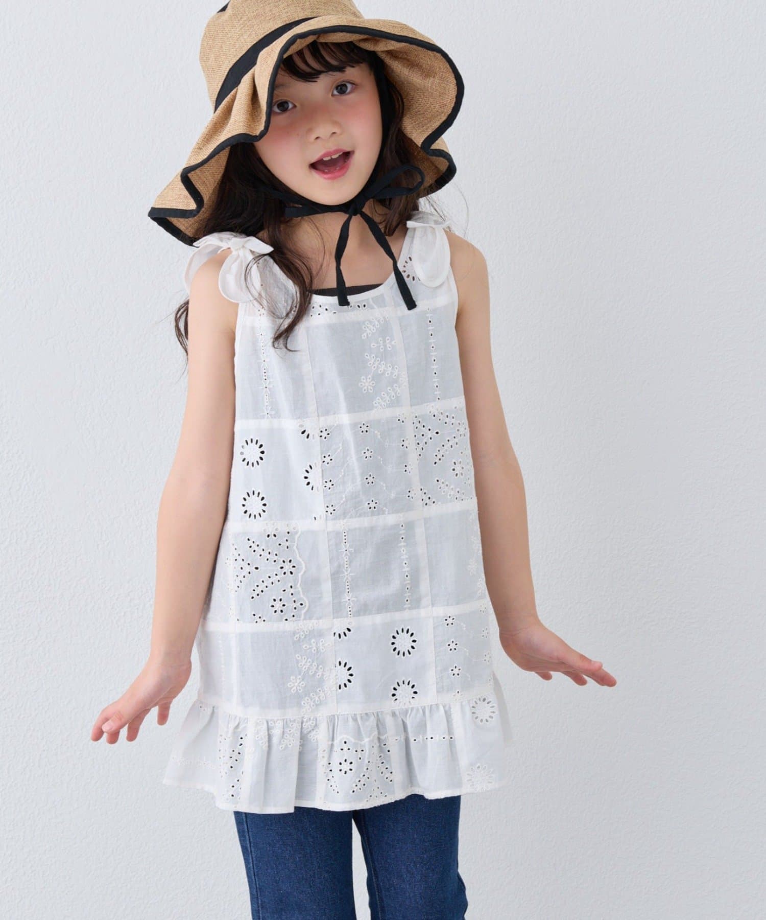 CIAOPANIC TYPY(チャオパニックティピー) 【KIDS】【India】パッチワークレースチュニック