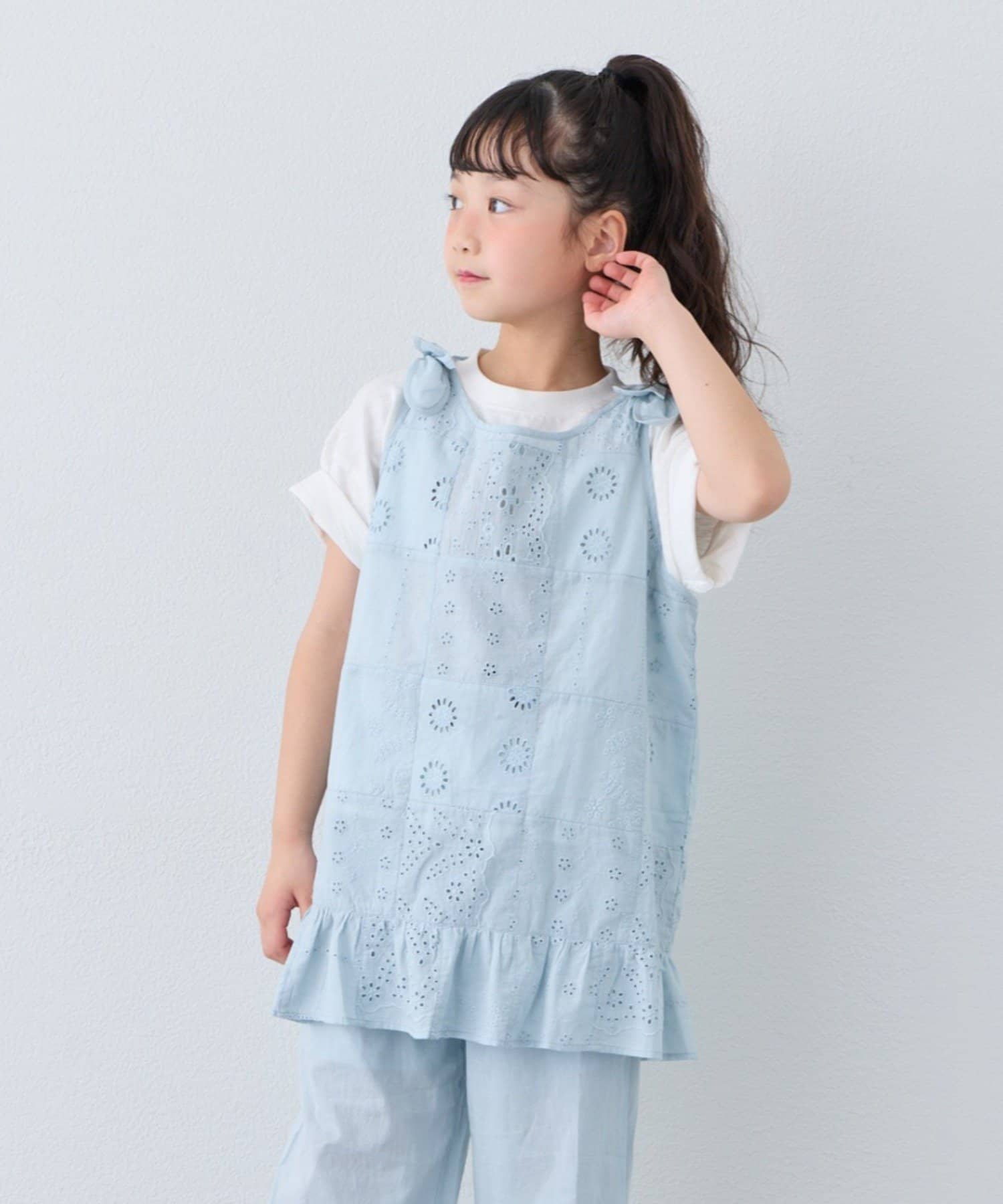 CIAOPANIC TYPY(チャオパニックティピー) 【KIDS】【India】パッチワークレースチュニック