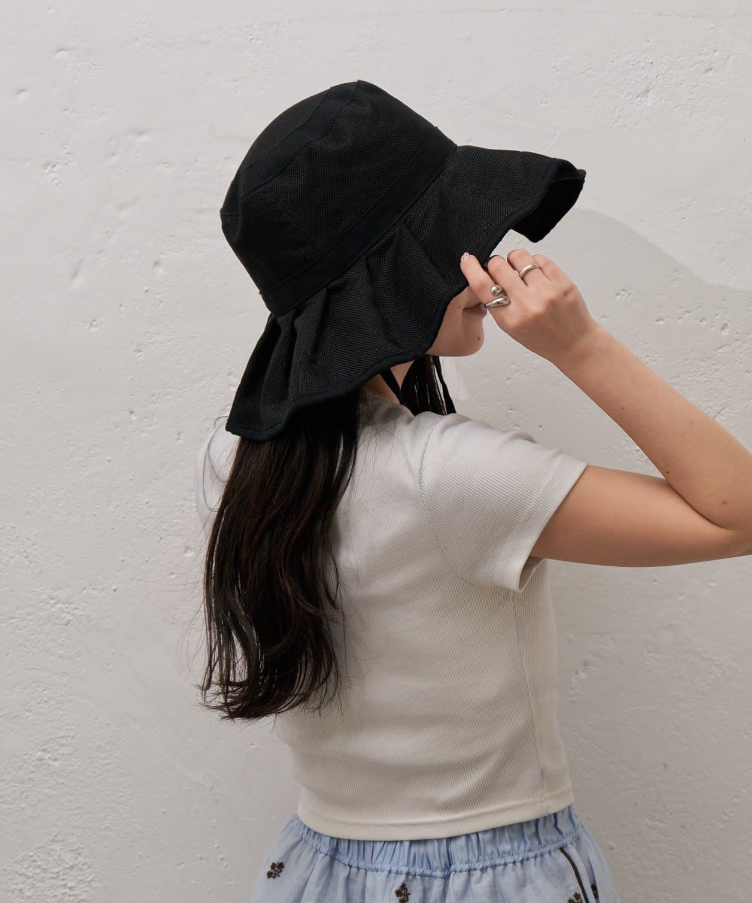 CIAOPANIC TYPY(チャオパニックティピー) :【UV対応】柔らか配色たためるジュートフリルハット