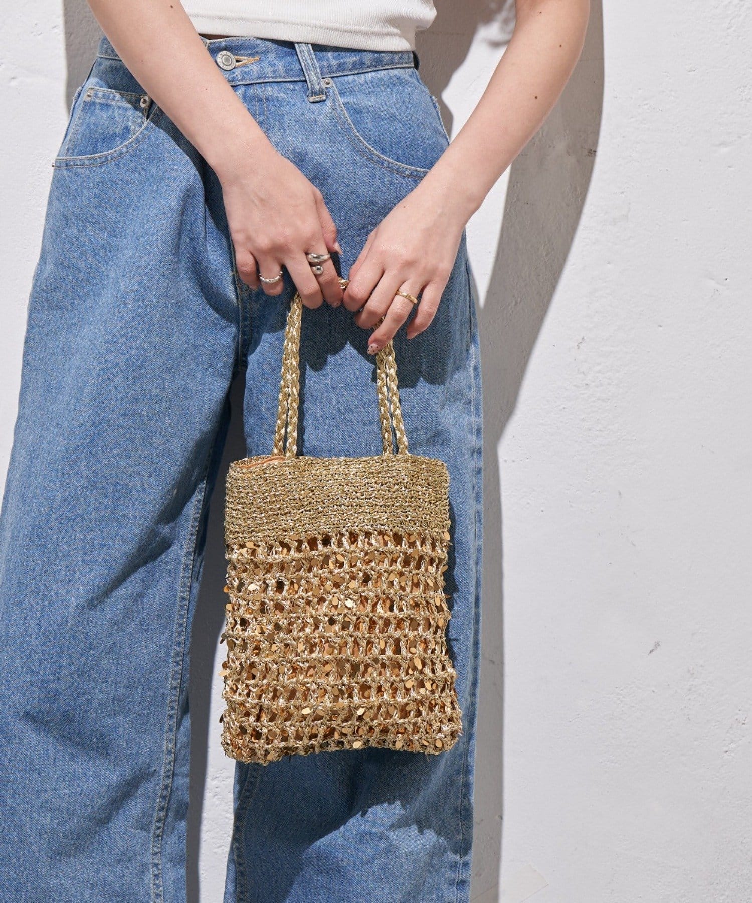 CIAOPANIC TYPY(チャオパニックティピー) :【2WAYで使用可能！】チェーン付き手編みスパンコールBAG