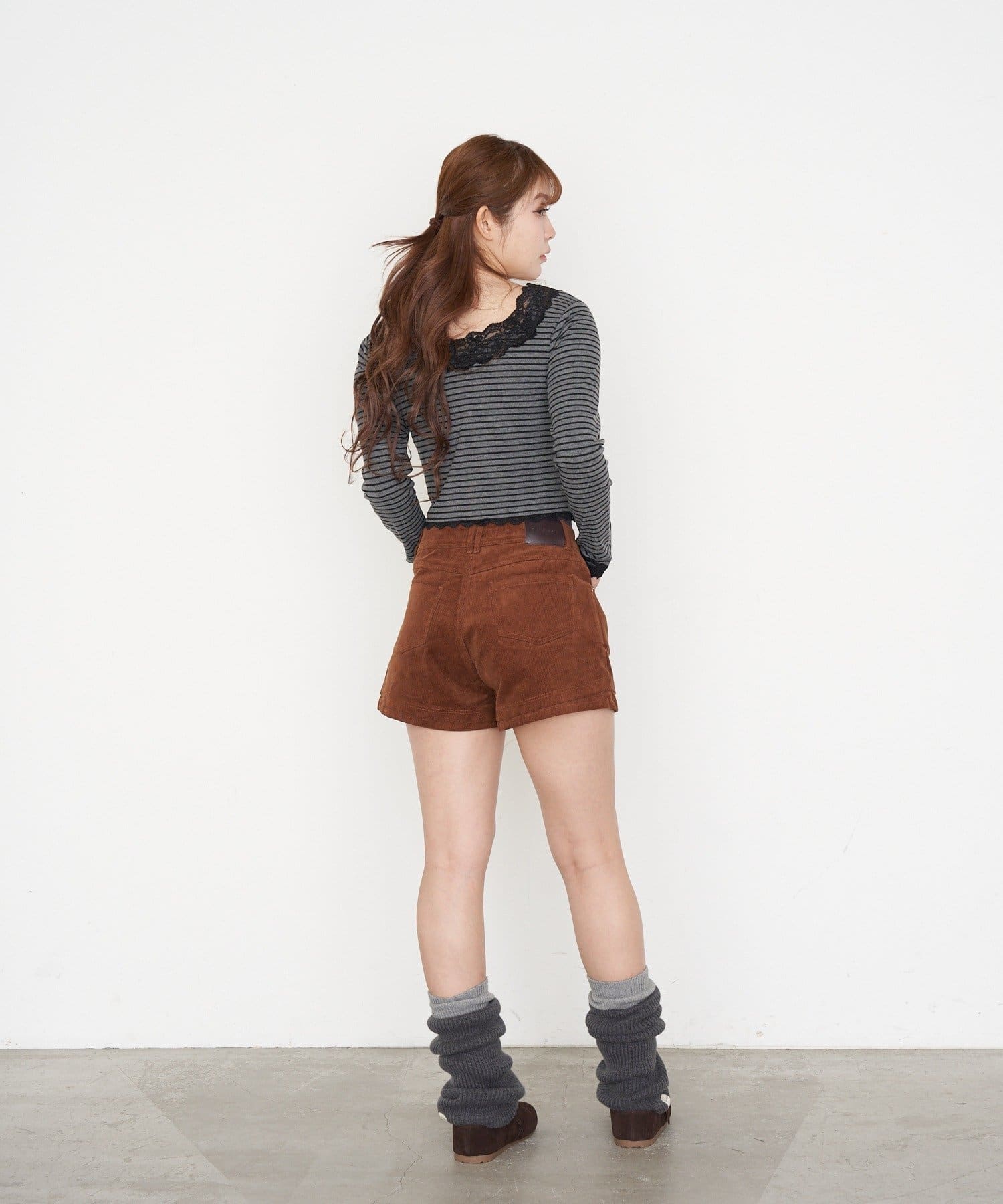 OUTLET(アウトレット) 【RAY CASSIN】レイヤードコーデュロイショートパンツ