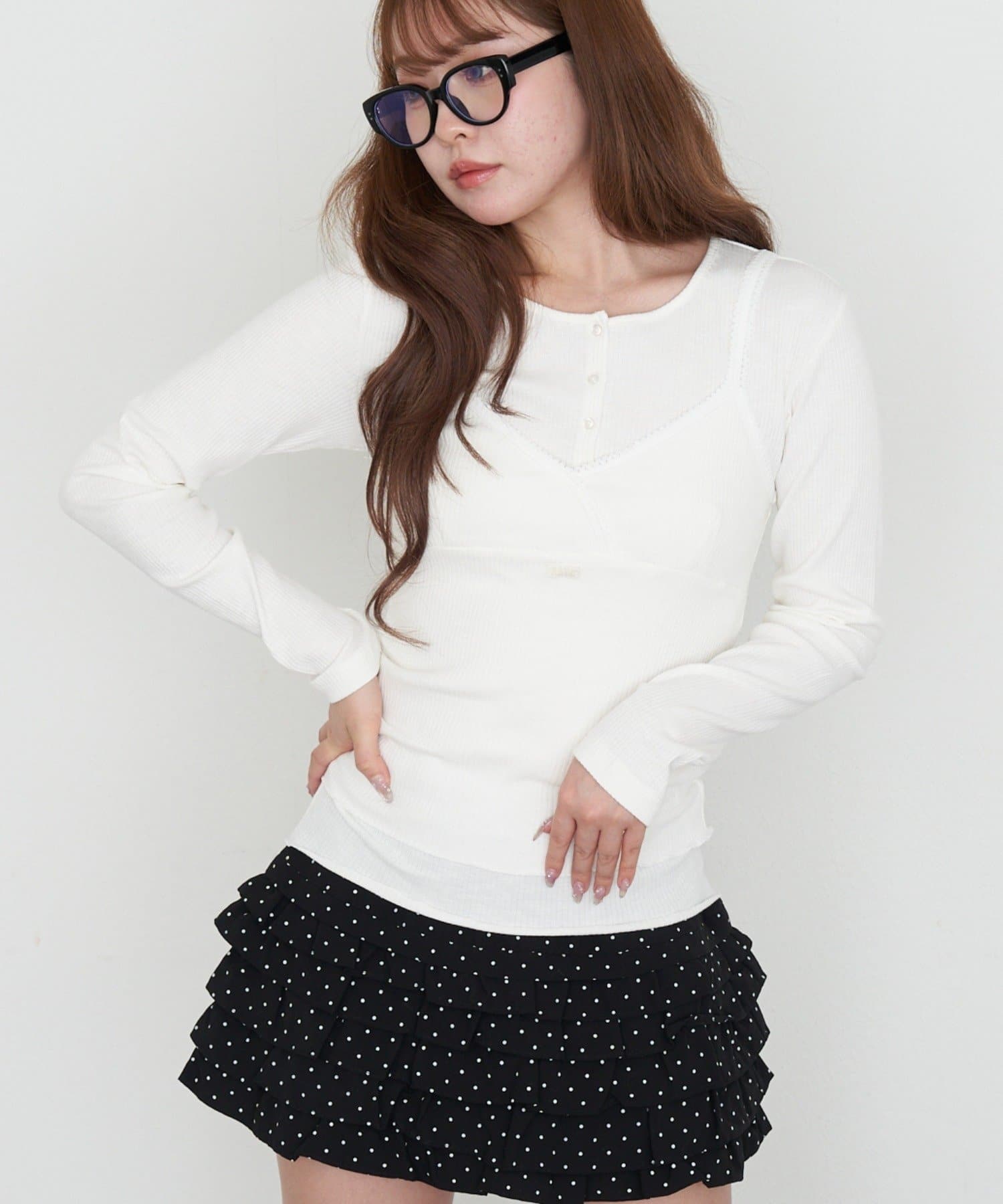 OUTLET(アウトレット) 【RAY CASSIN】ヘンリーレイヤードカシュクールキャミ