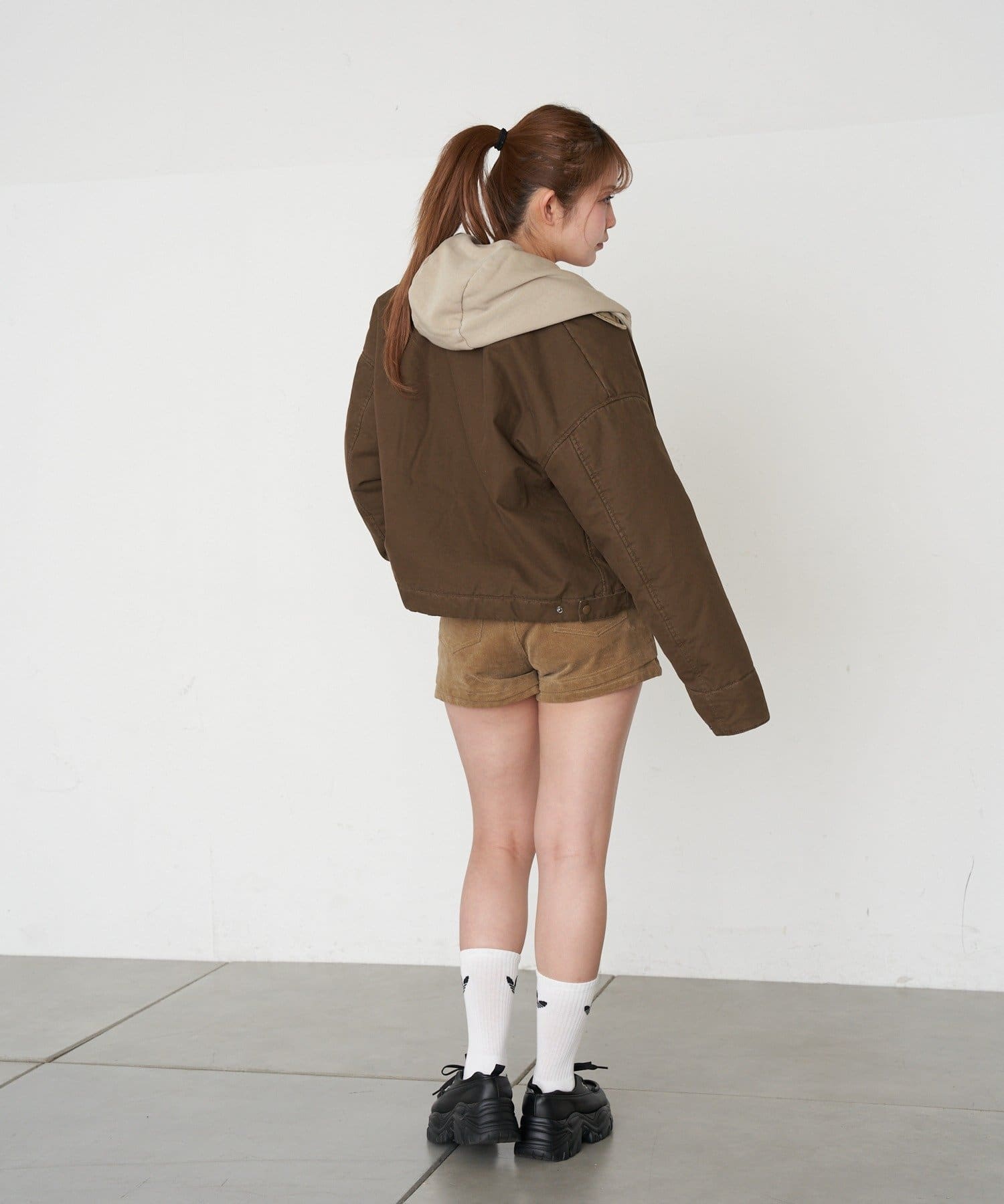 OUTLET(アウトレット) 【RAY CASSIN】ピグメントスタッズドルマンスウェットパーカー