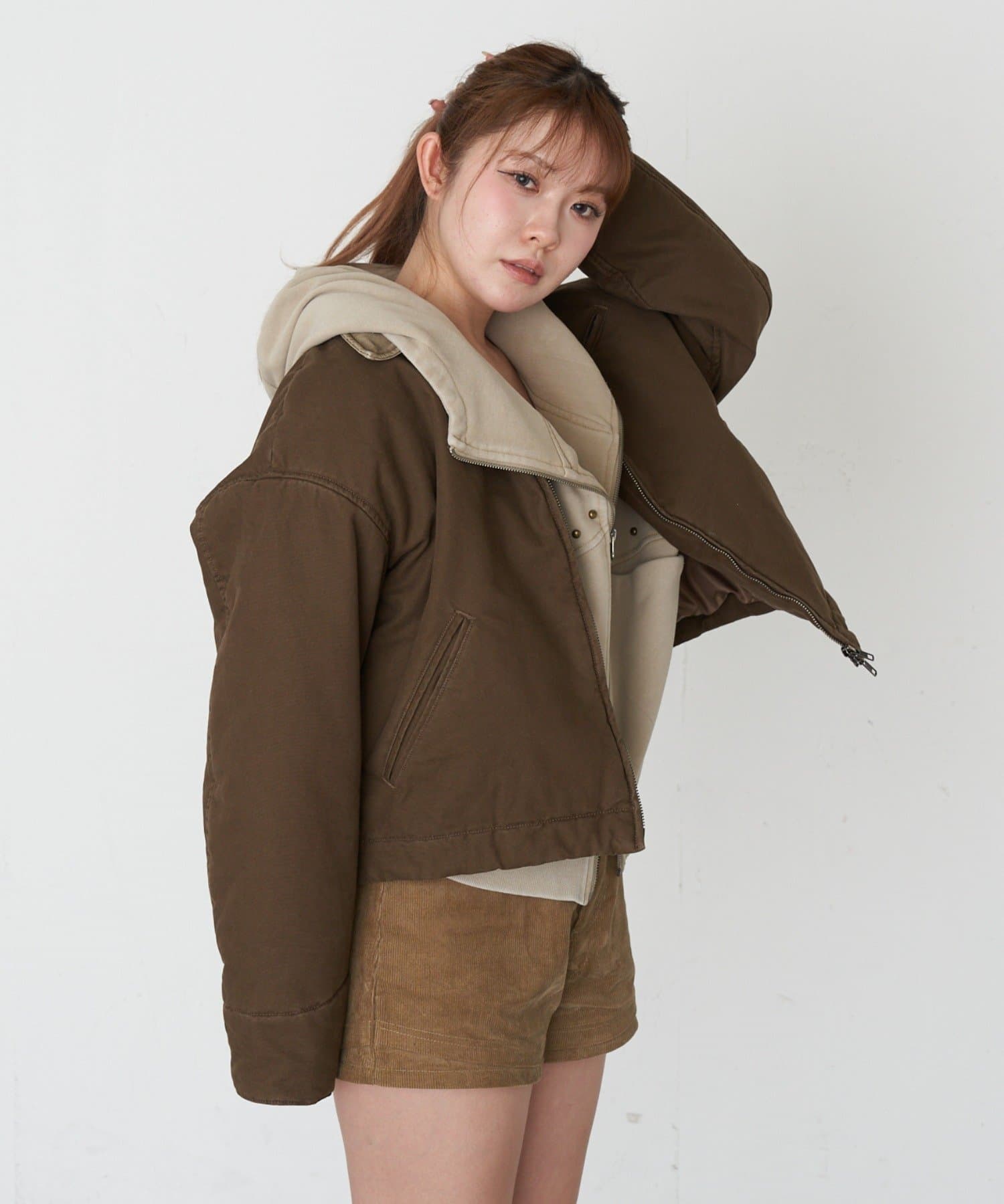 OUTLET(アウトレット) 【RAY CASSIN】ピグメントスタッズドルマンスウェットパーカー