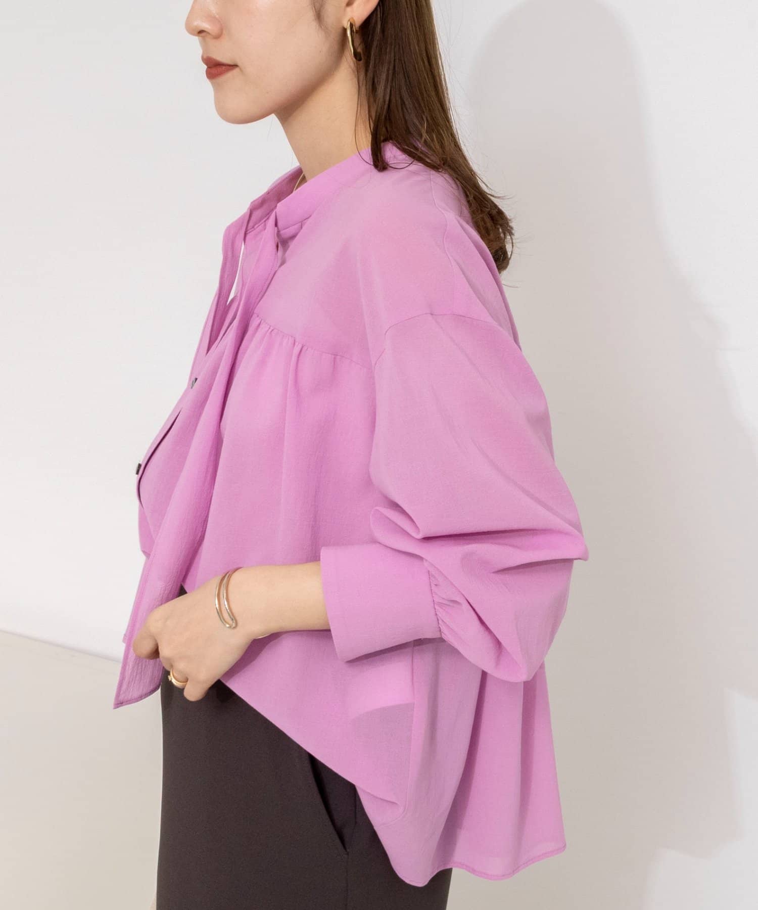 NOLLEY'S(ノーリーズ) ウォッシャブル100/2ガスボイルボウタイブラウス