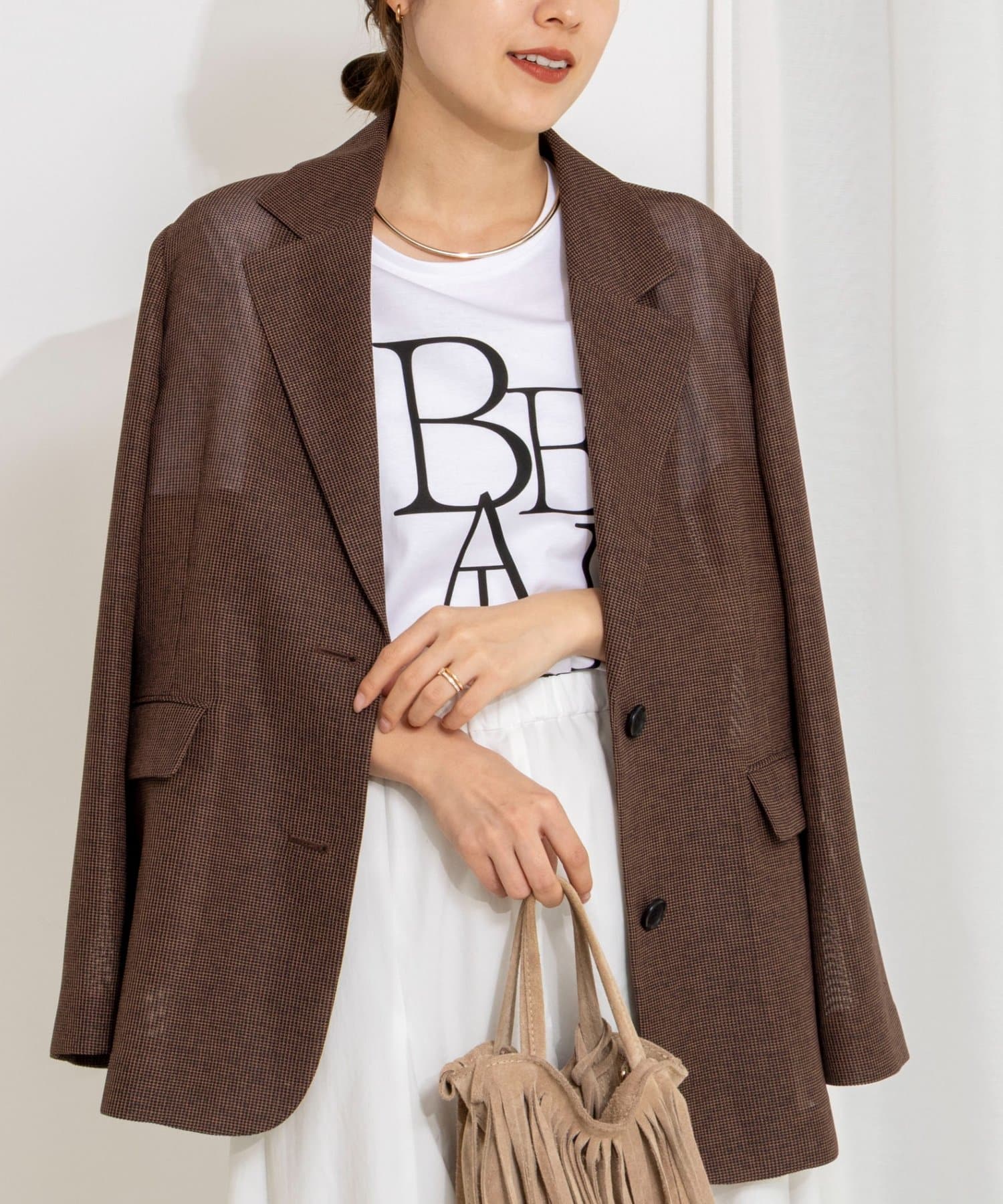 NOLLEY'S(ノーリーズ) ウォッシャブルカラミオーバージャケット