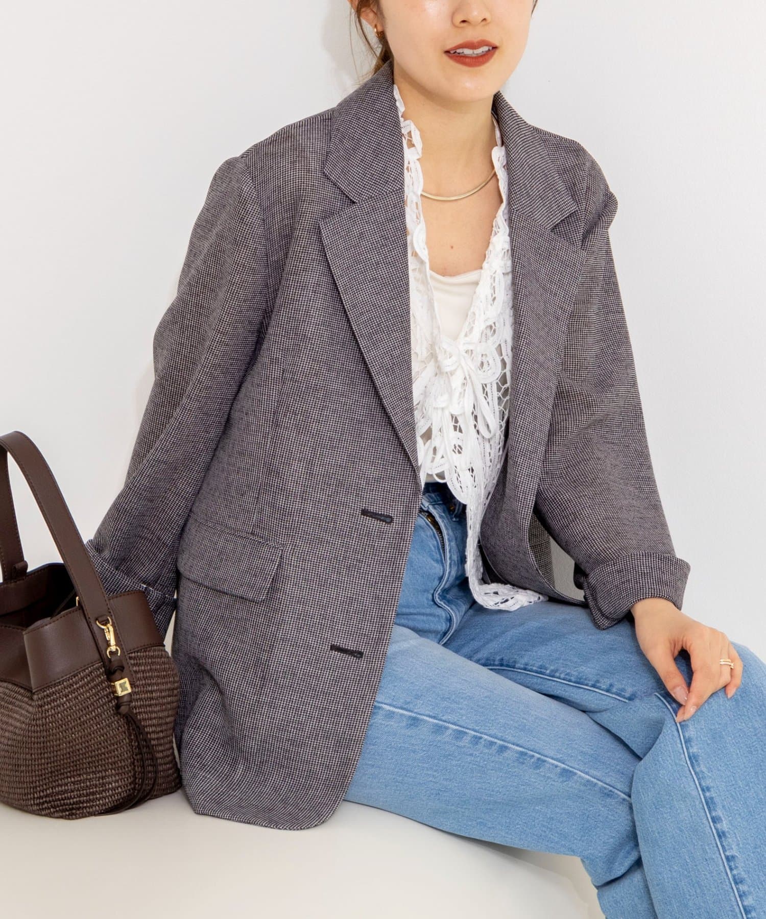 NOLLEY'S(ノーリーズ) ウォッシャブルカラミオーバージャケット