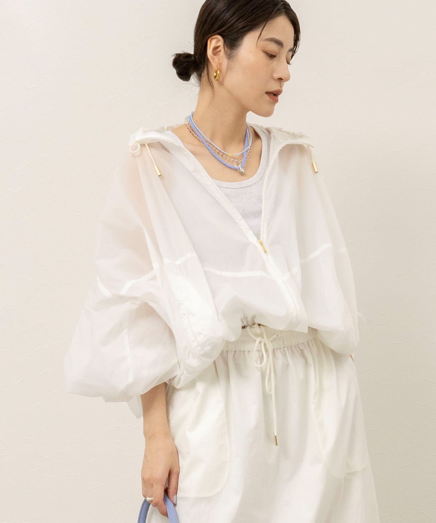 NOLLEY'S(ノーリーズ) 《セットアップ対応》【MAQWEL/マクウェル】ウォッシャブルシアーブルゾン