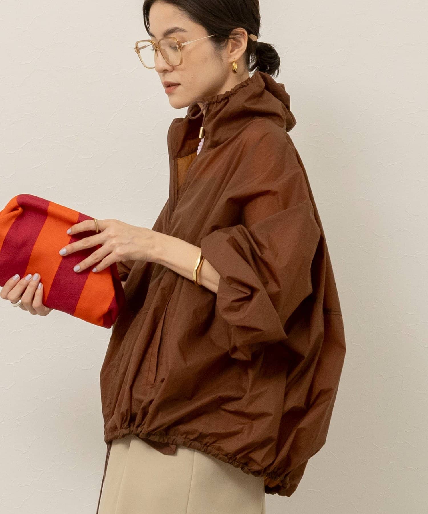 NOLLEY'S(ノーリーズ) 《セットアップ対応》【MAQWEL/マクウェル】ウォッシャブルシアーブルゾン