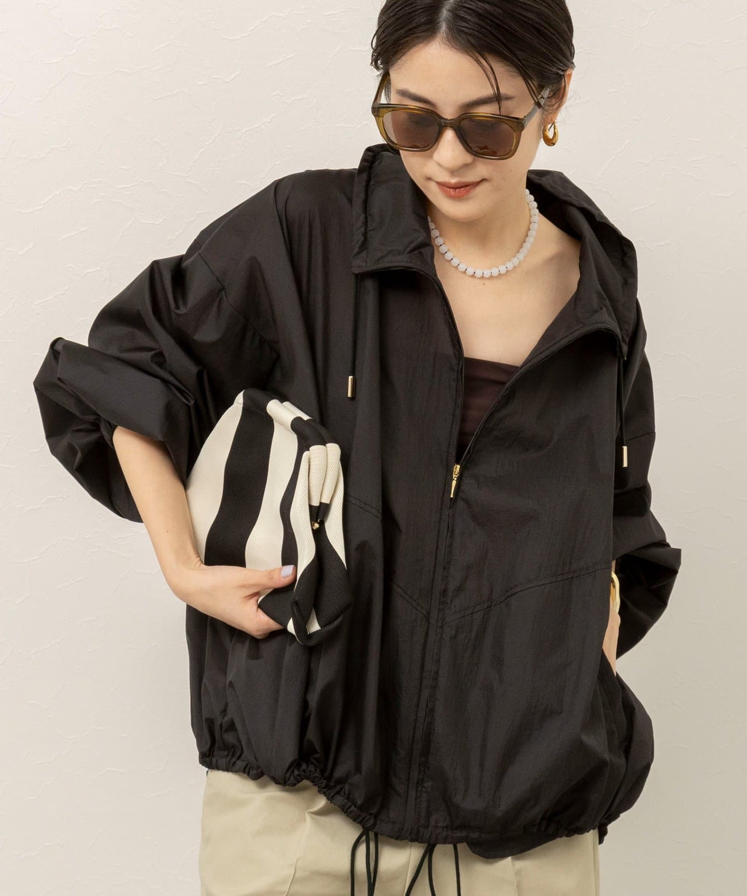 NOLLEY'S(ノーリーズ) 《セットアップ対応》【MAQWEL/マクウェル】ウォッシャブルシアーブルゾン