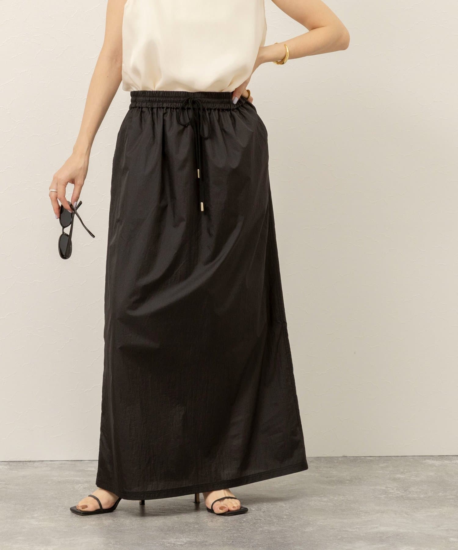 NOLLEY'S(ノーリーズ) 《セットアップ対応》【MAQWEL/マクウェル】ウォッシャブルシアースカート