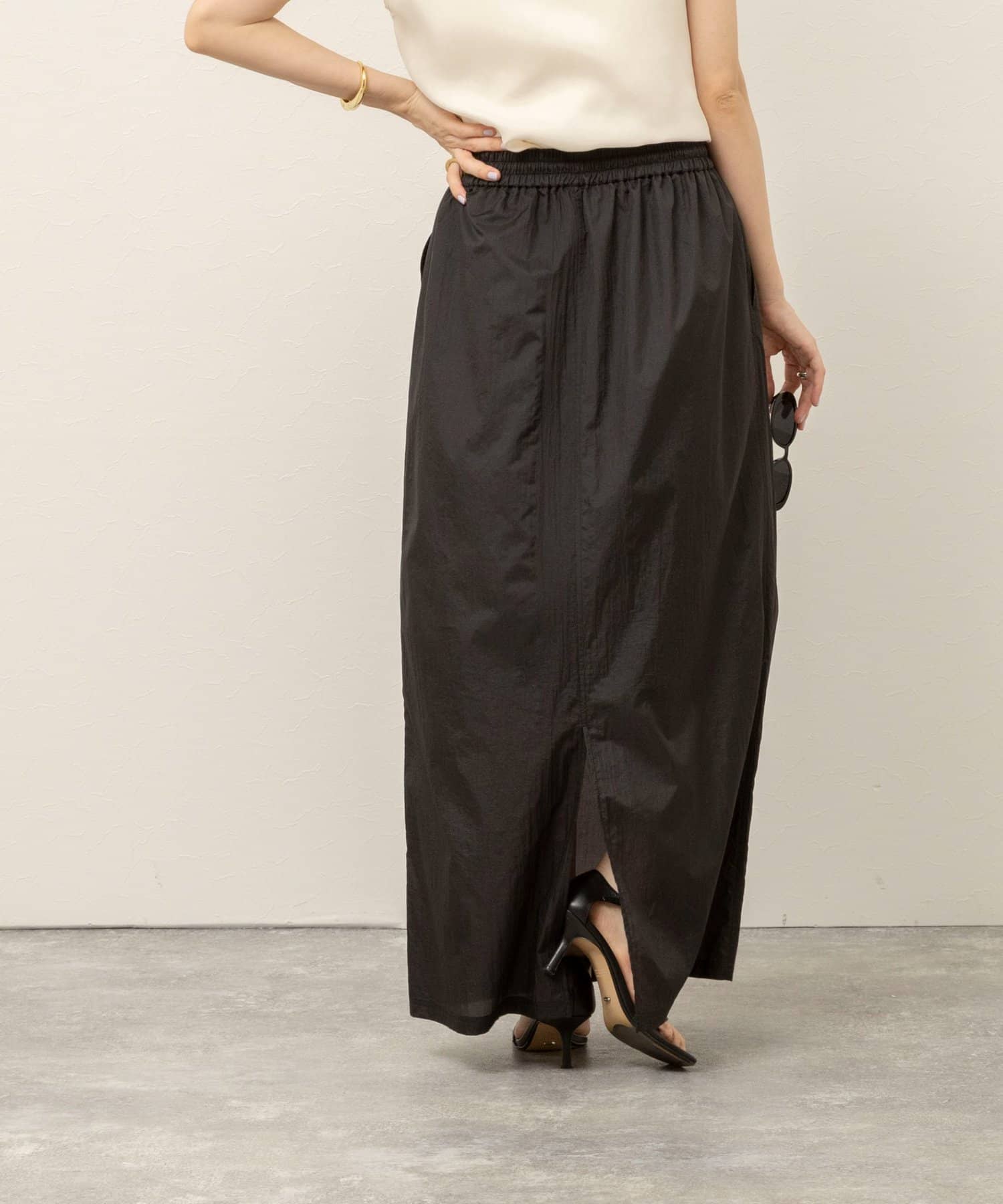 NOLLEY'S(ノーリーズ) 《セットアップ対応》【MAQWEL/マクウェル】ウォッシャブルシアースカート