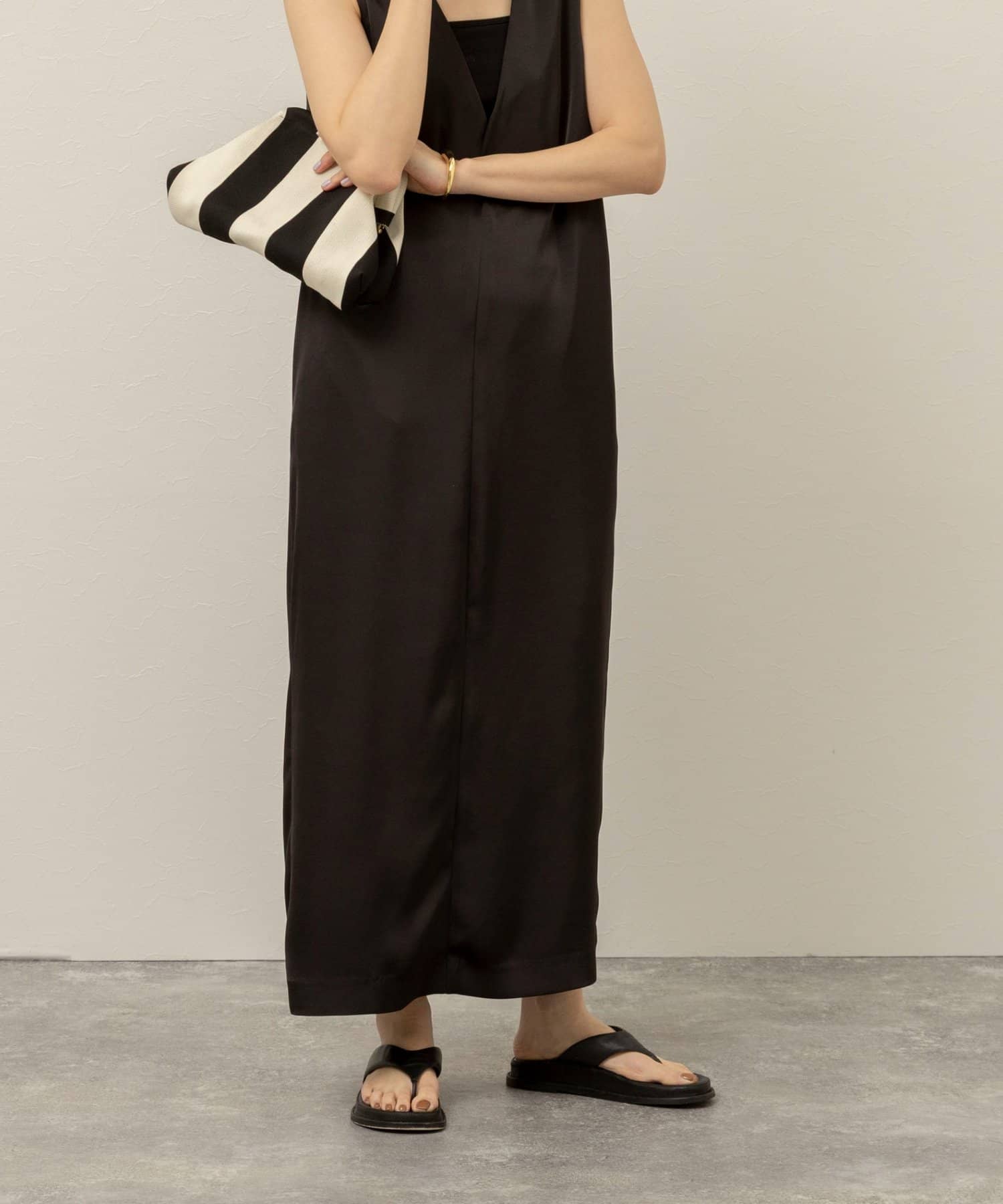 NOLLEY'S(ノーリーズ) 【MAQWEL/マクウェル】ウォッシャブルサテンワンピース