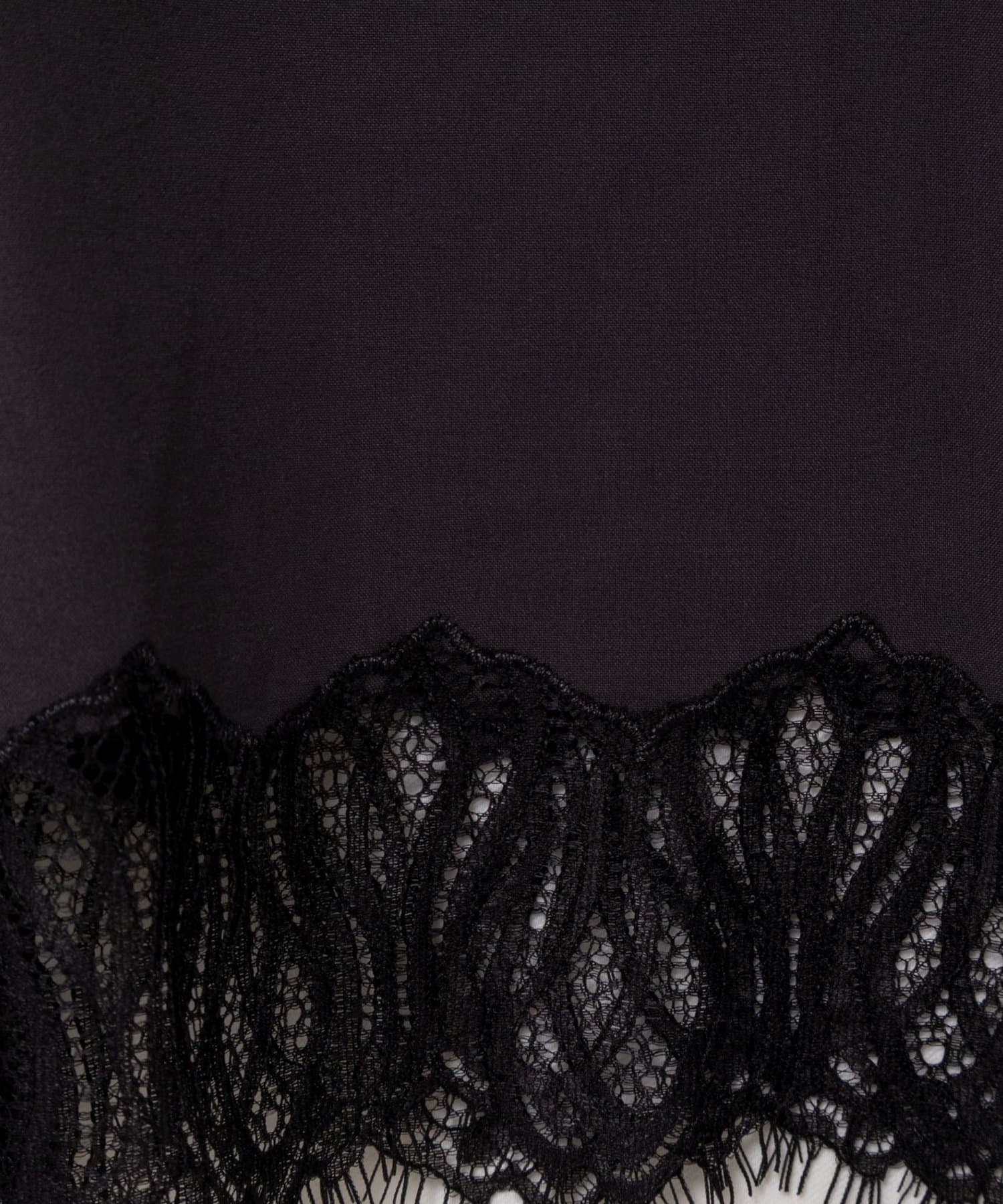 NOLLEY'S(ノーリーズ) 【WEB限定】ウォッシャブルヘムレースサテンタンク