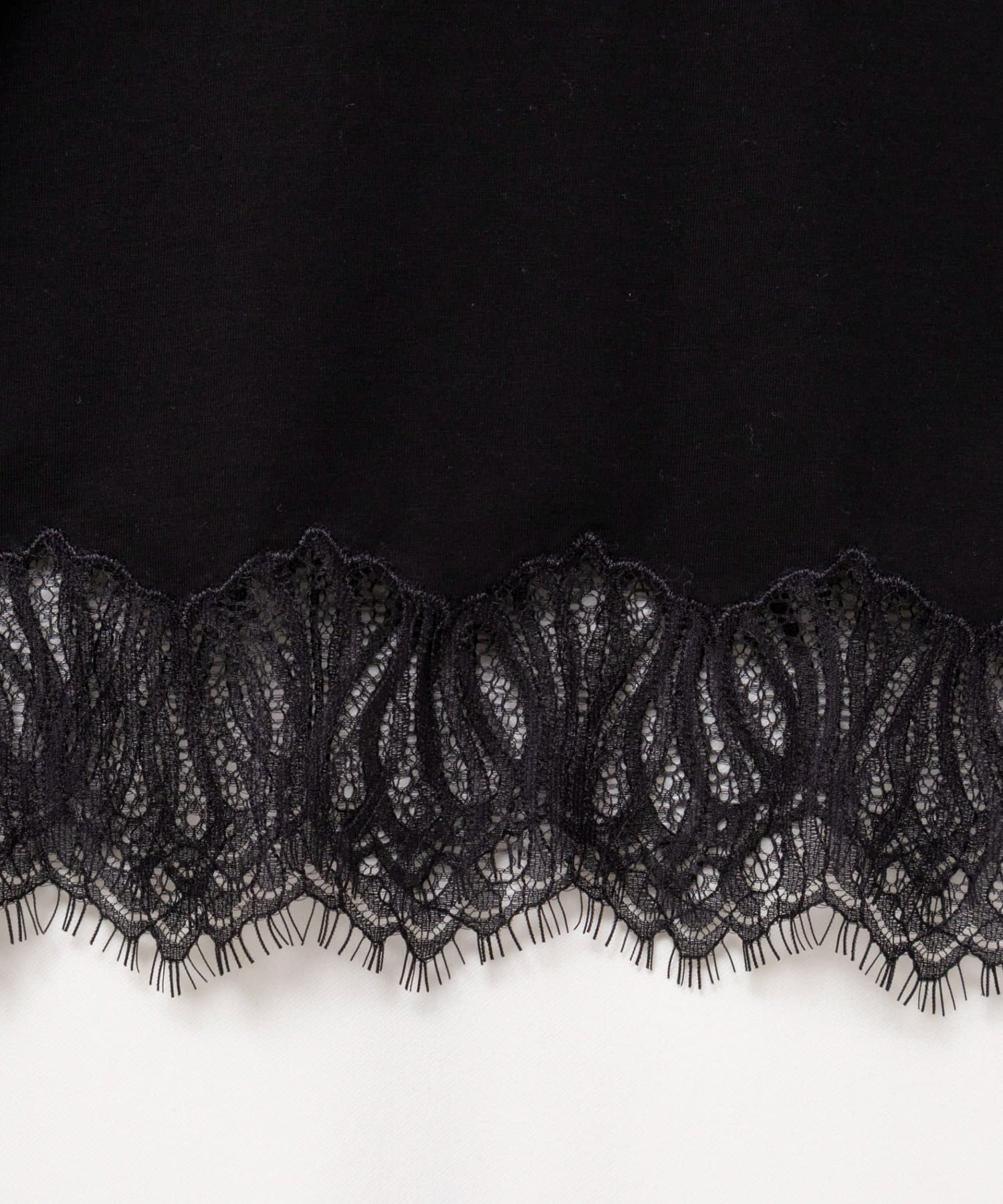 NOLLEY'S(ノーリーズ) 【WEB限定】ウォッシャブルヘムレースカットソー