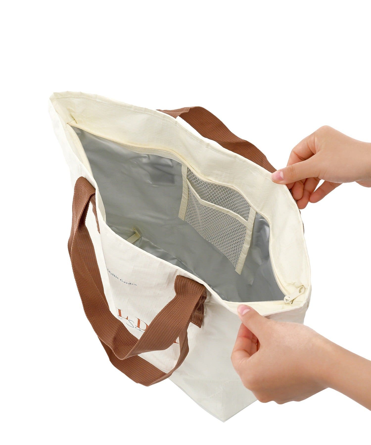 3COINS(スリーコインズ) 畳める保冷エコバッグ／SPRING PICNIC