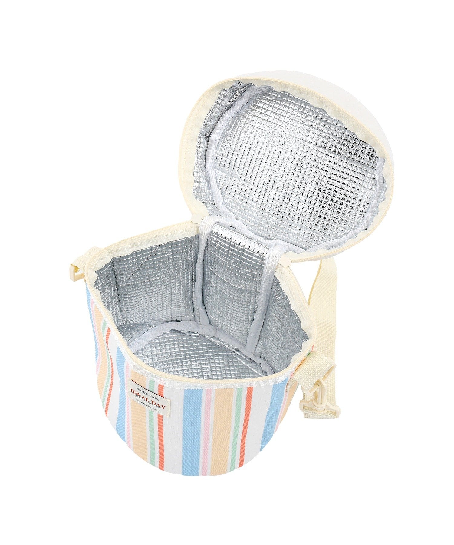 3COINS(スリーコインズ) 保冷ソフトクーラーバッグ：丸／SPRING PICNIC