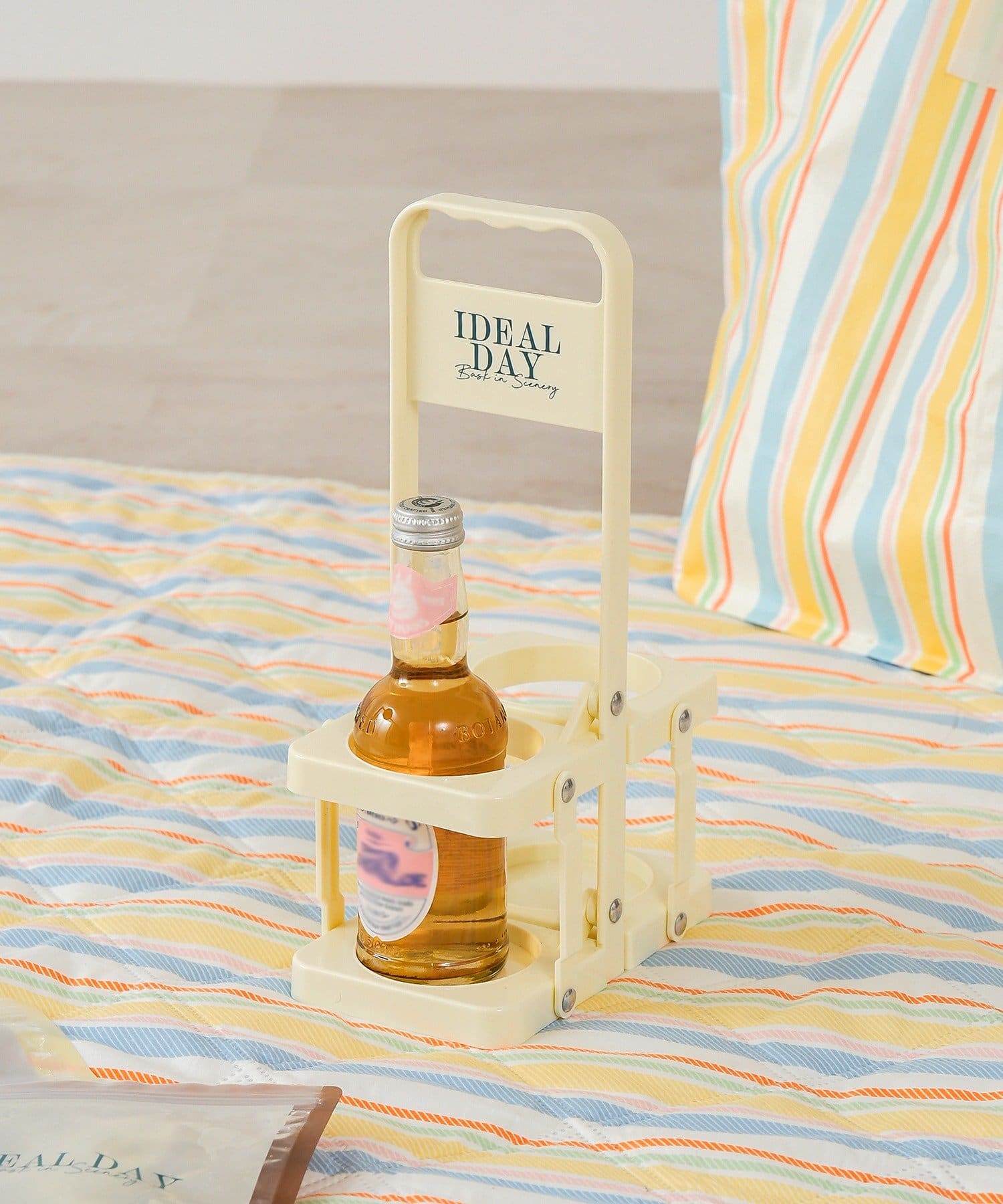 3COINS(スリーコインズ) ドリンクホルダー2本用／SPRING PICNIC