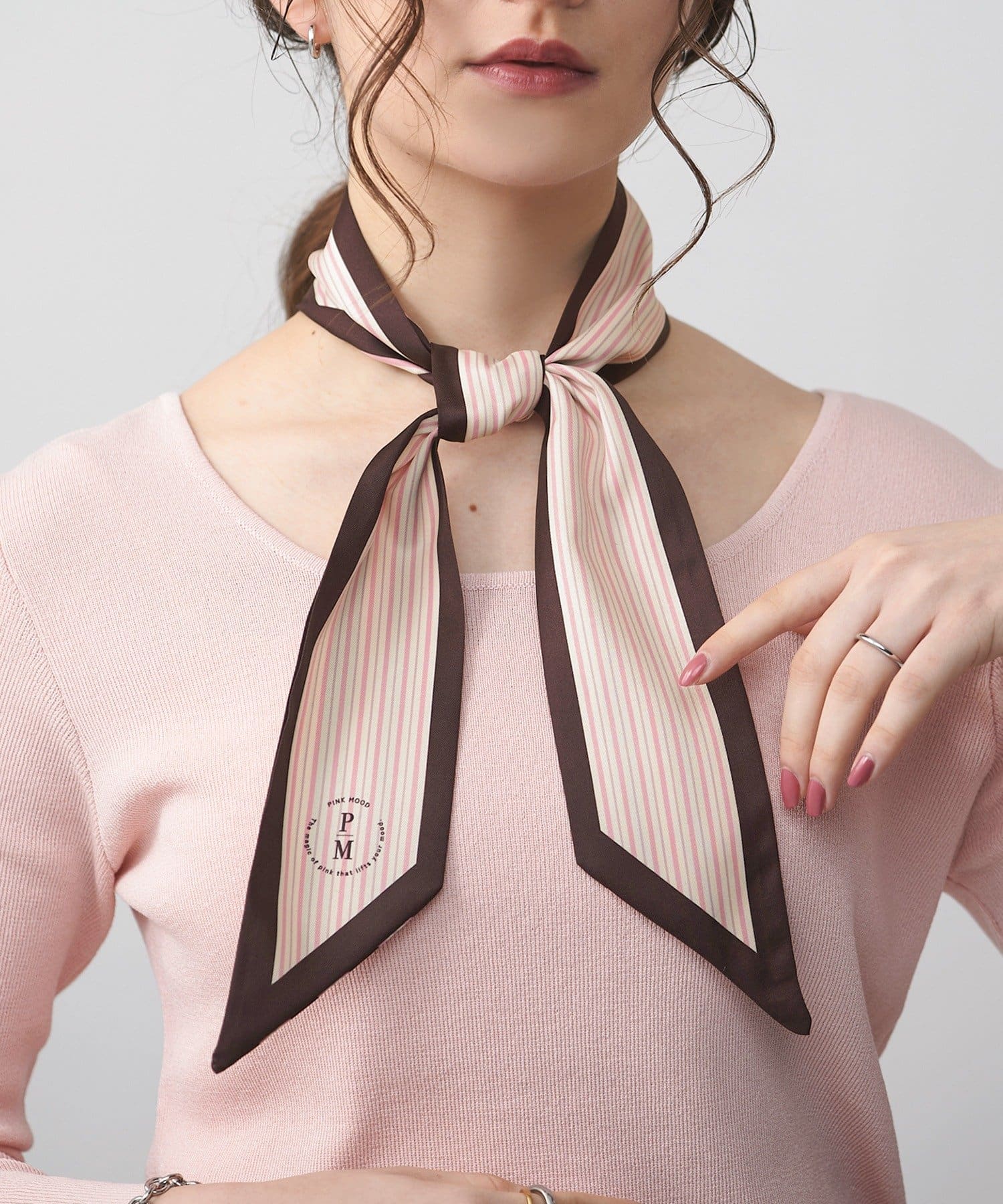 3COINS(スリーコインズ) ダブルサイドミニスカーフ