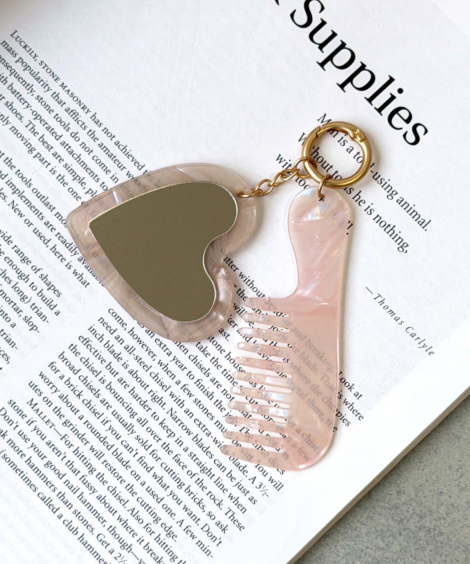 3COINS(スリーコインズ) コーム付きミラーチャーム