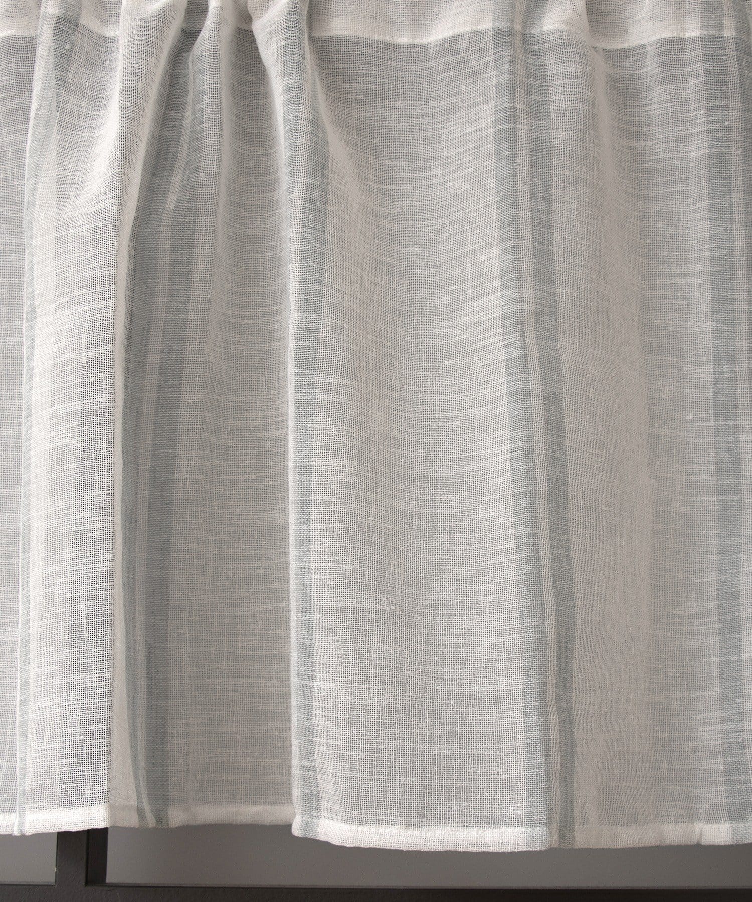 3COINS(スリーコインズ) ラインカフェカーテン：45×105cm