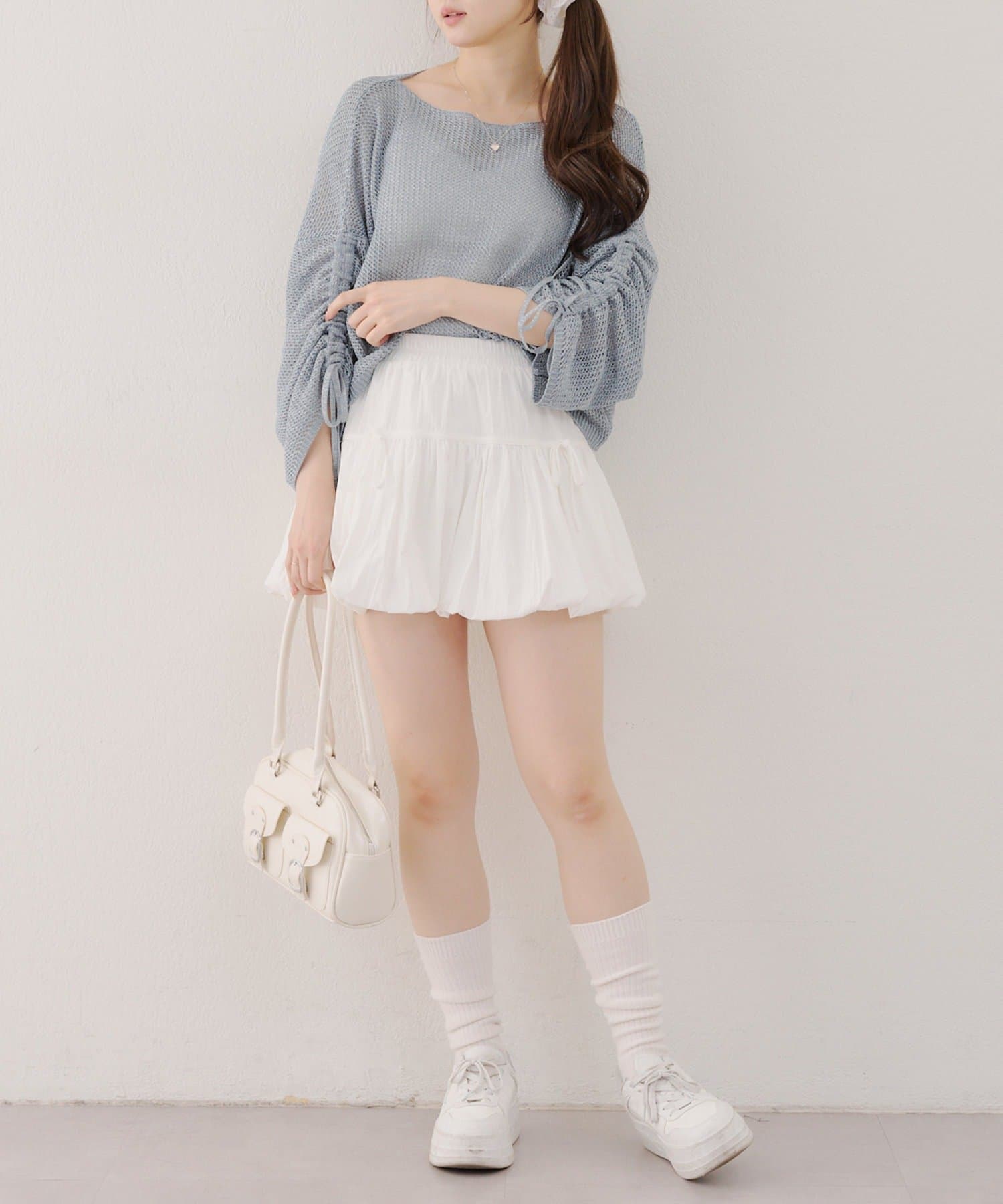 NICE CLAUP / OLIVE des OLIVE OUTLET(ナイスクラップ  / オリーブ デ オリーブ アウトレット) 【ANOTHER BRANCH】メッシュドロストプルオーバー