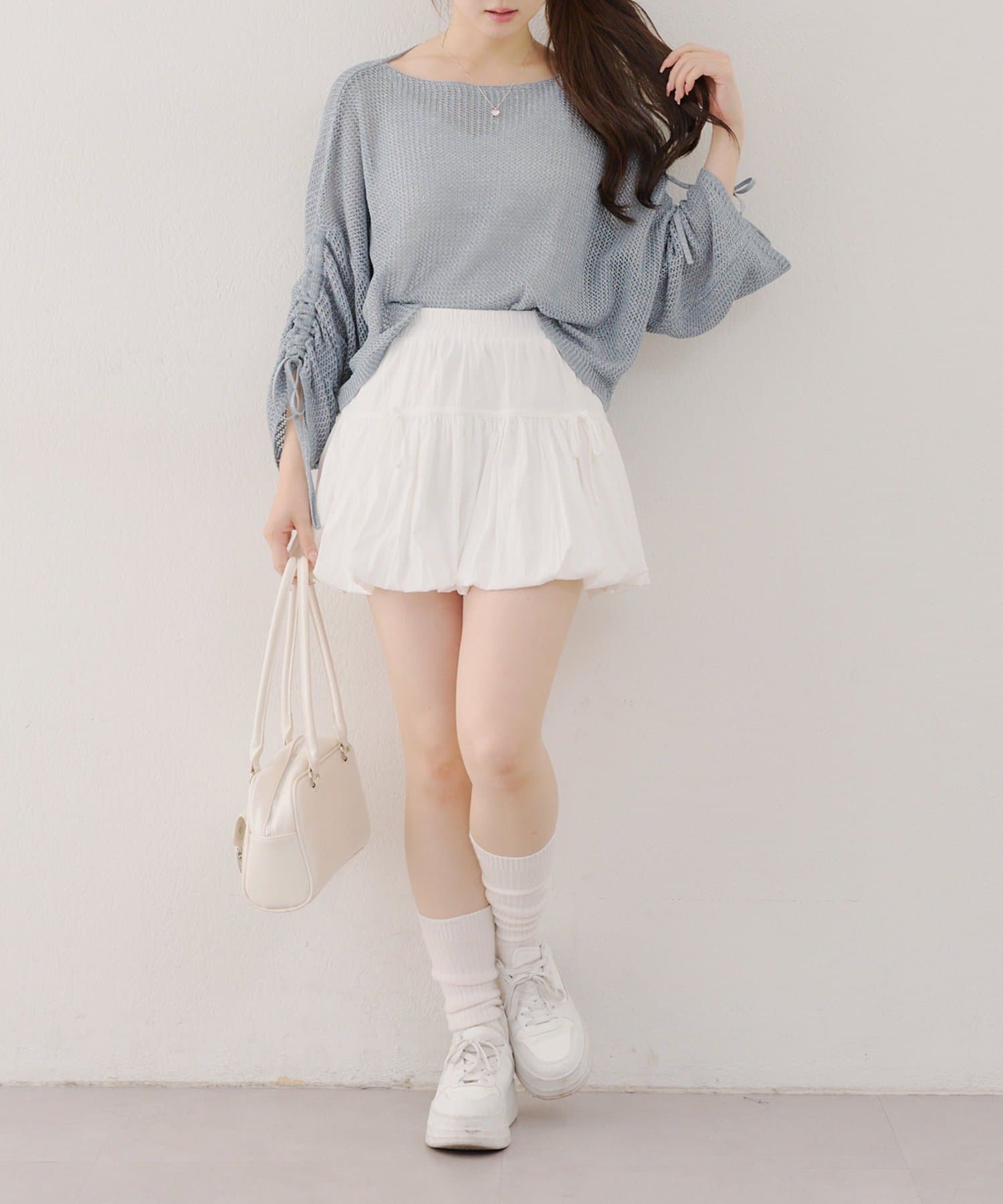 NICE CLAUP / OLIVE des OLIVE OUTLET(ナイスクラップ  / オリーブ デ オリーブ アウトレット) 【ANOTHER BRANCH】メッシュドロストプルオーバー