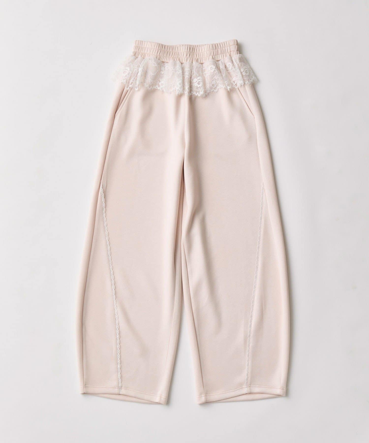 OLIVE des OLIVE(オリーブ デ オリーブ) ウエストフリルバレルレッグパンツ